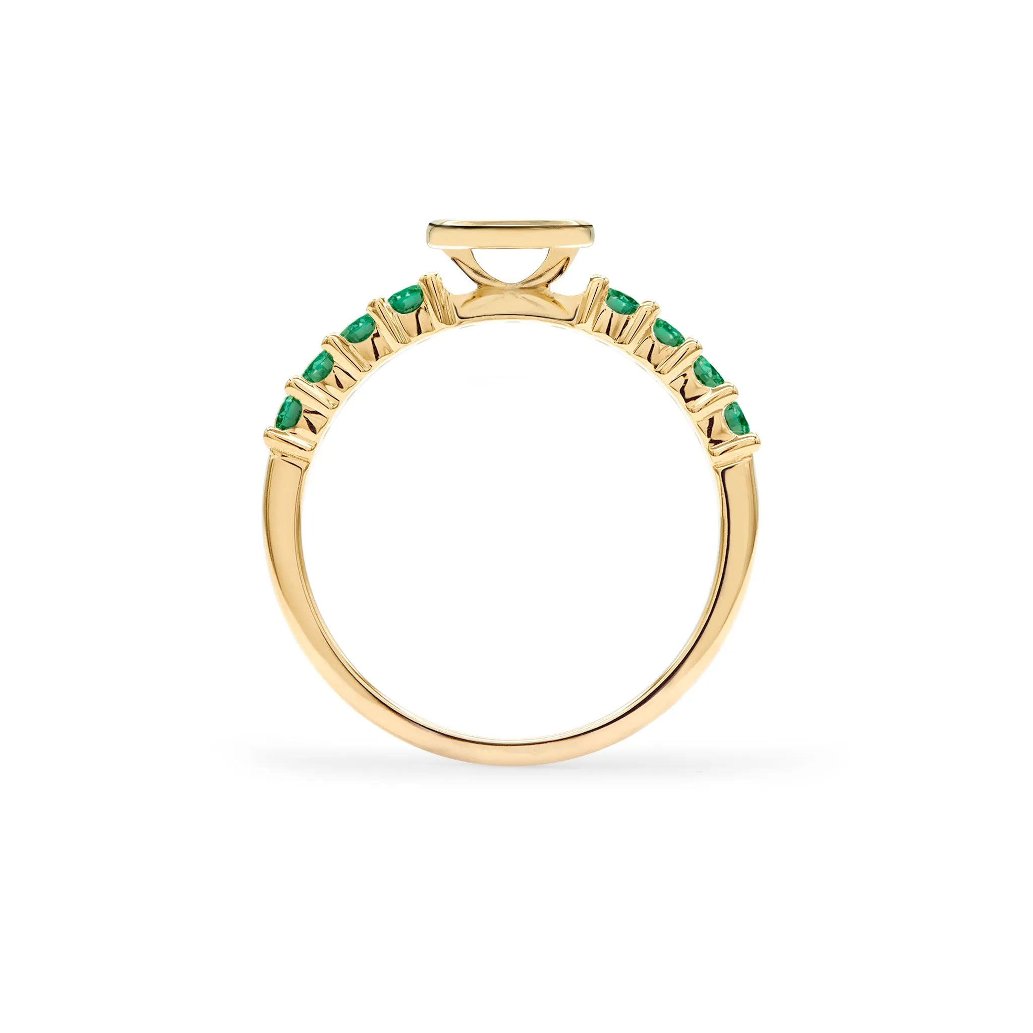 Rosecliff Letter Emerald Ring in 14k Gold (May) sold by Haverhill product image thumbnail 4