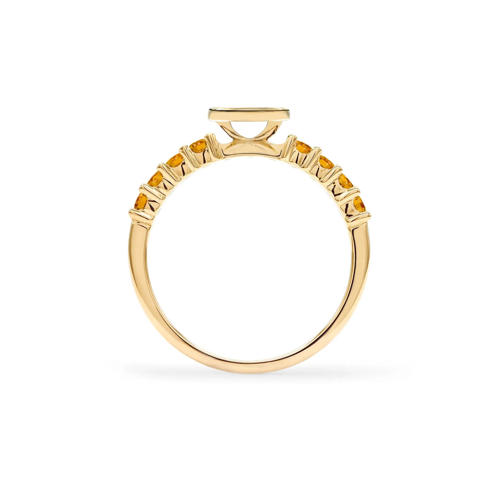 Rosecliff Letter Citrine Ring in 14k Gold (November) sold by Haverhill product image thumbnail 4