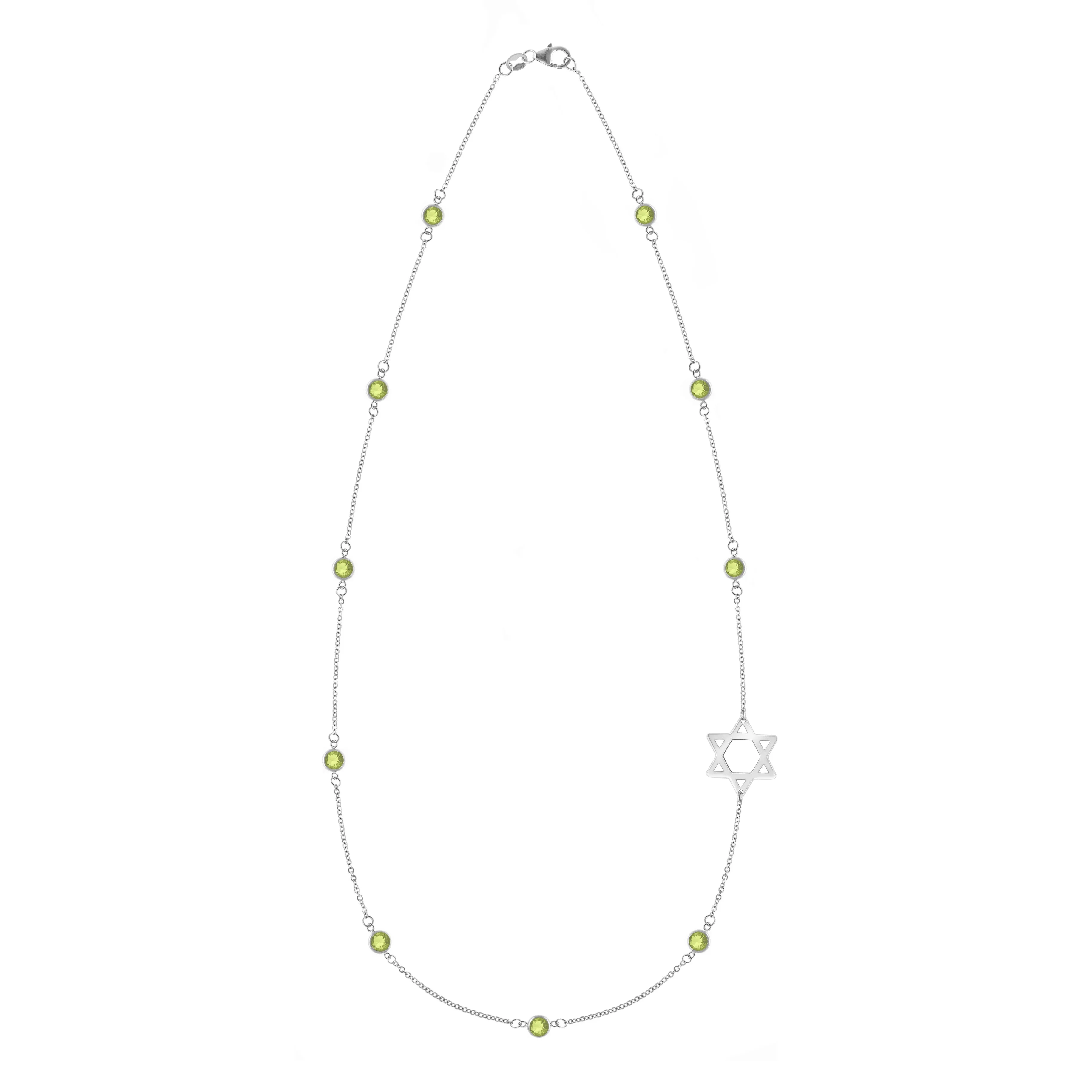 Bayberry Peridot Star of David Necklace in 14k Gold (August) sold by Haverhill product image thumbnail 4