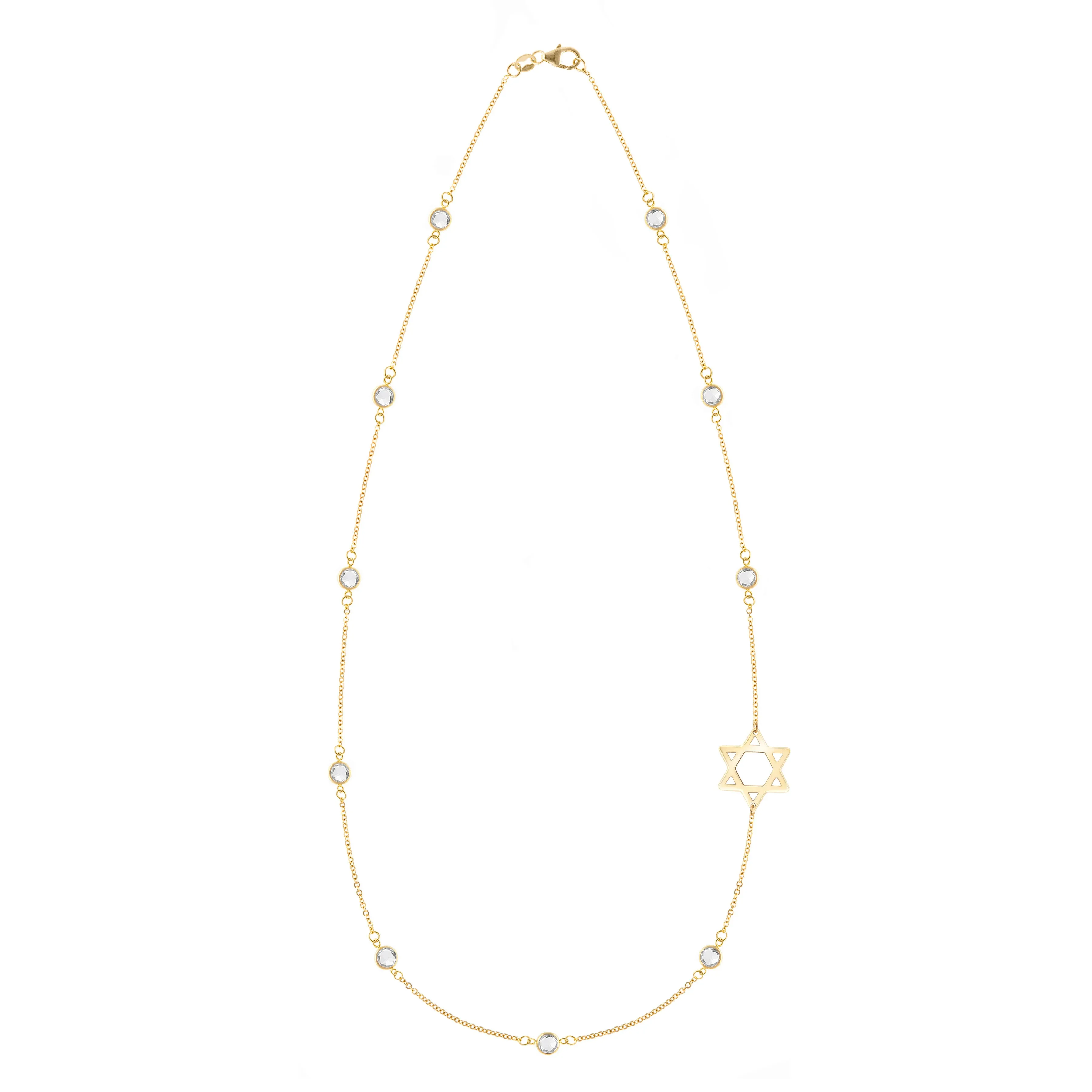 Bayberry Birthstone Star of David Necklace in 14k Gold sold by Haverhill