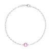 Grand 1 Pink Sapphire Adelaide Mini Bracelet in 14k Gold (October) sold by Haverhill