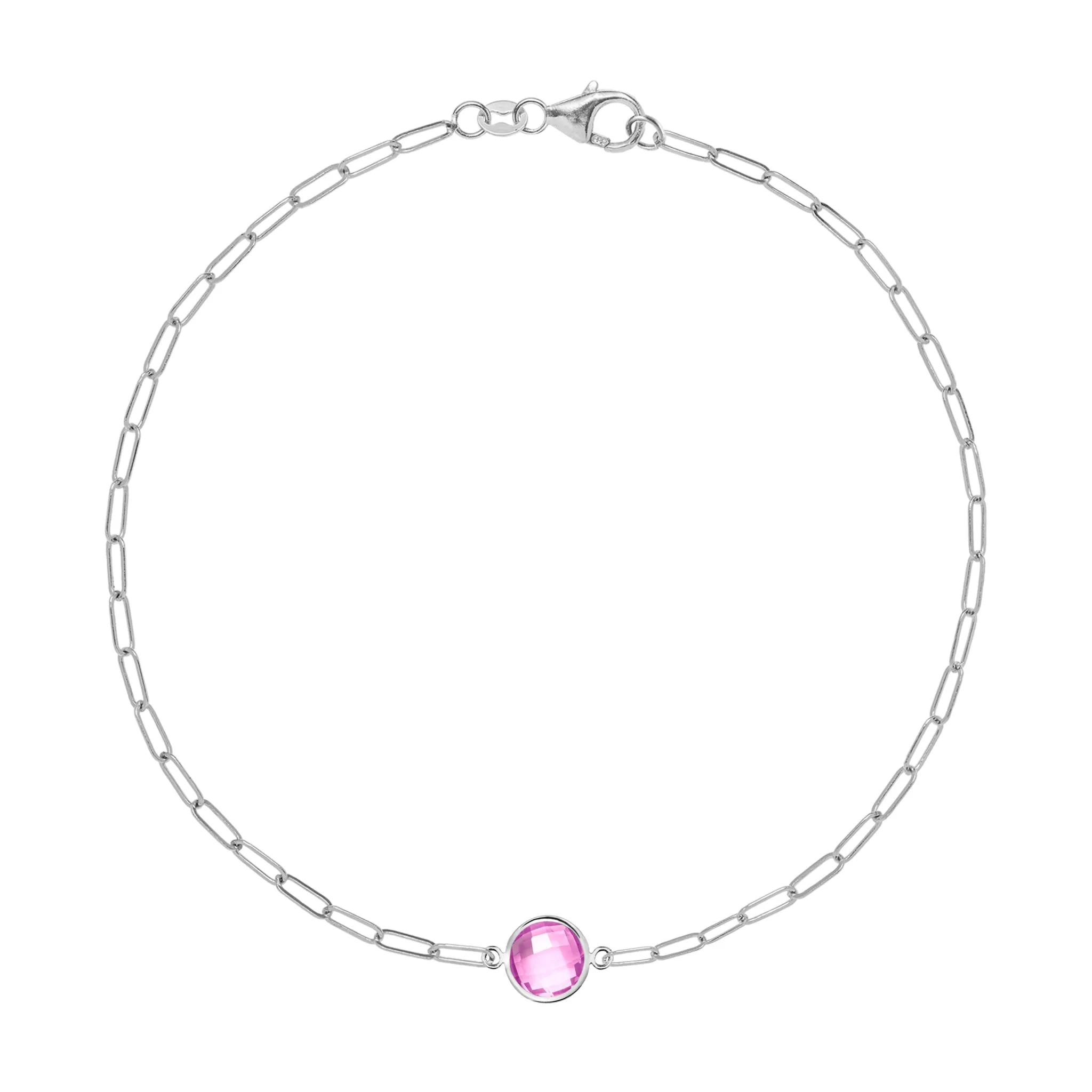 Grand 1 Pink Sapphire Adelaide Mini Bracelet in 14k Gold (October) sold by Haverhill product image thumbnail 5