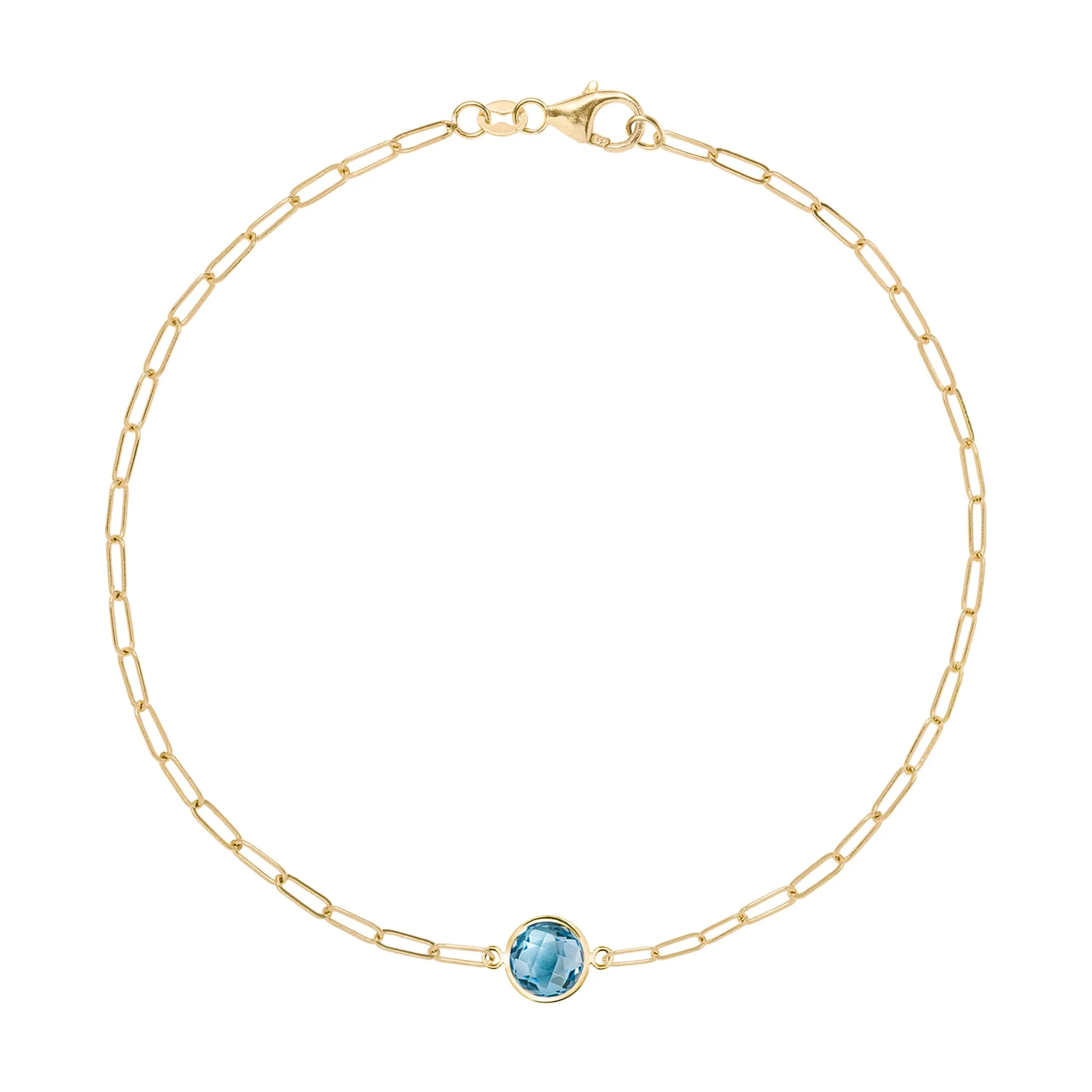 Grand 1 Nantucket Blue Topaz Adelaide Mini Bracelet in 14k Gold (December) sold by Haverhill