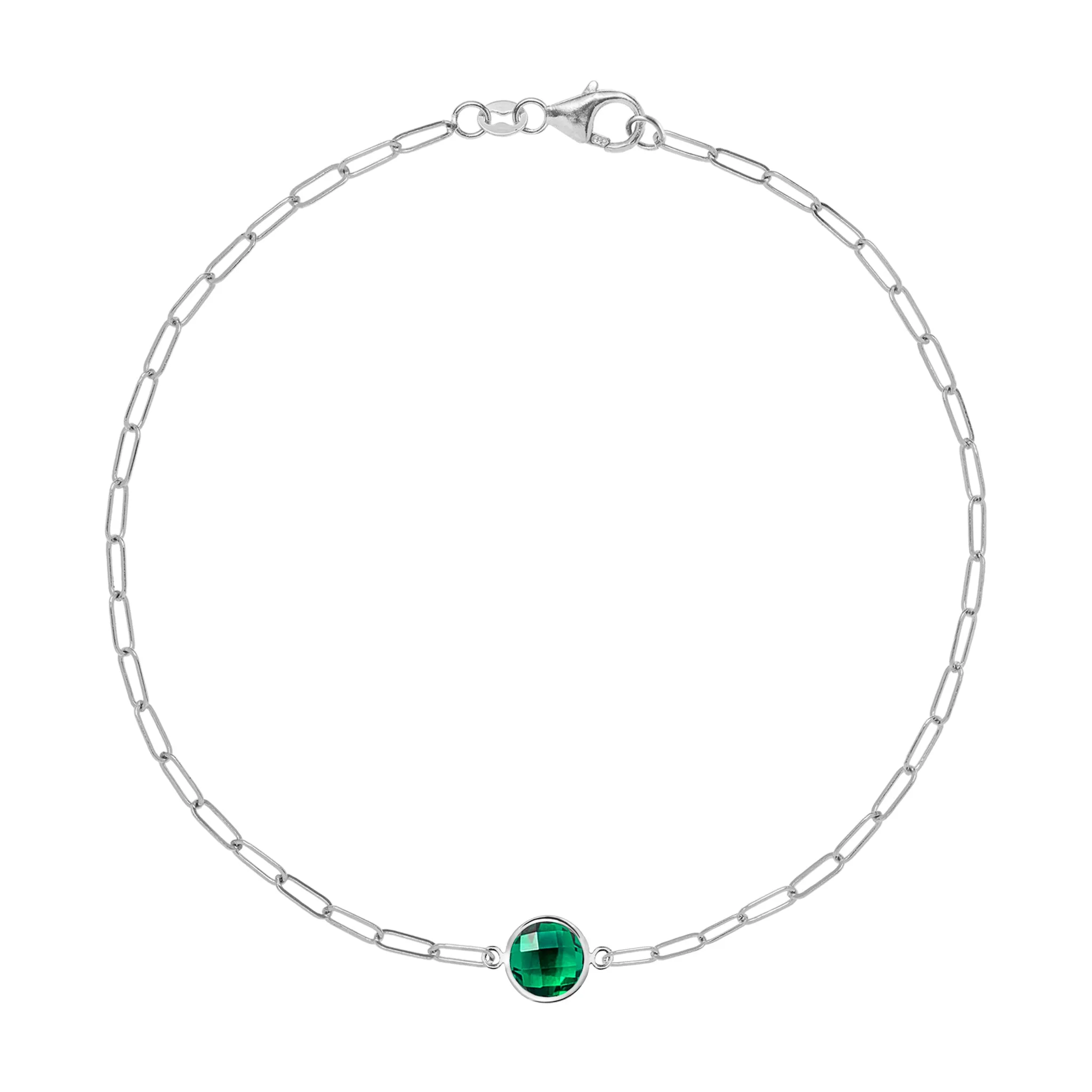 Grand 1 Emerald Adelaide Mini Bracelet in 14k Gold (May) sold by Haverhill product image thumbnail 5