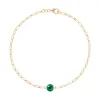 Grand 1 Emerald Adelaide Mini Bracelet in 14k Gold (May) sold by Haverhill