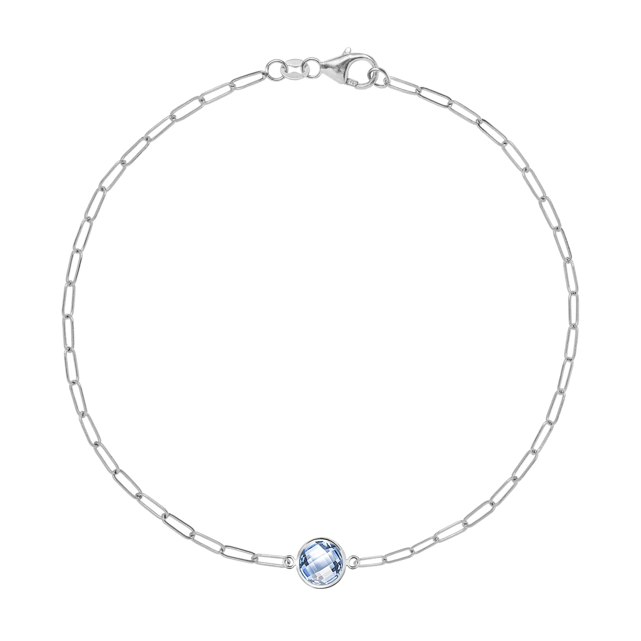 Grand 1 Aquamarine Adelaide Mini Bracelet in 14k Gold (March) sold by Haverhill product image thumbnail 5