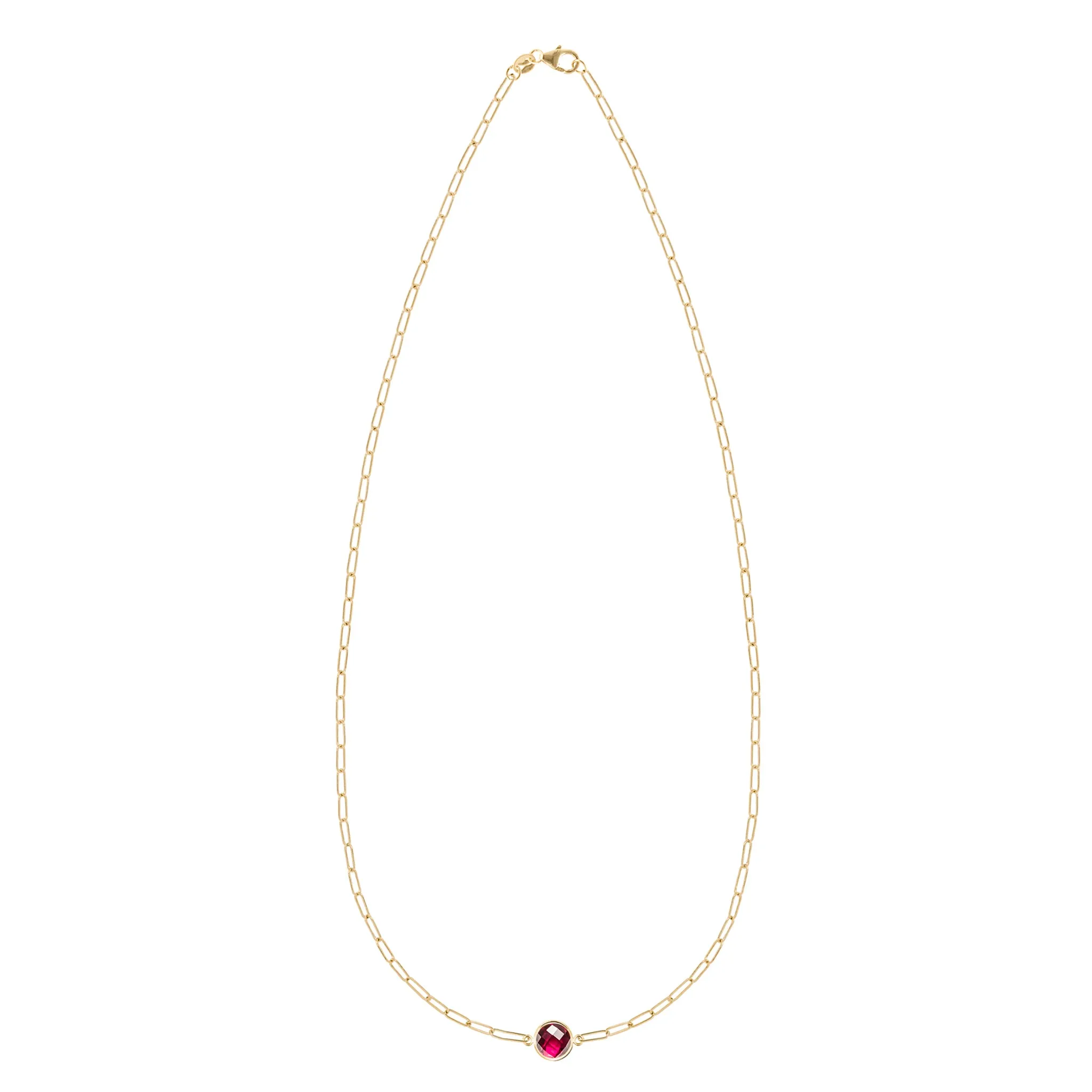 Grand 1 Ruby Adelaide Mini Necklace in 14k Gold (July) sold by Haverhill product image thumbnail 4