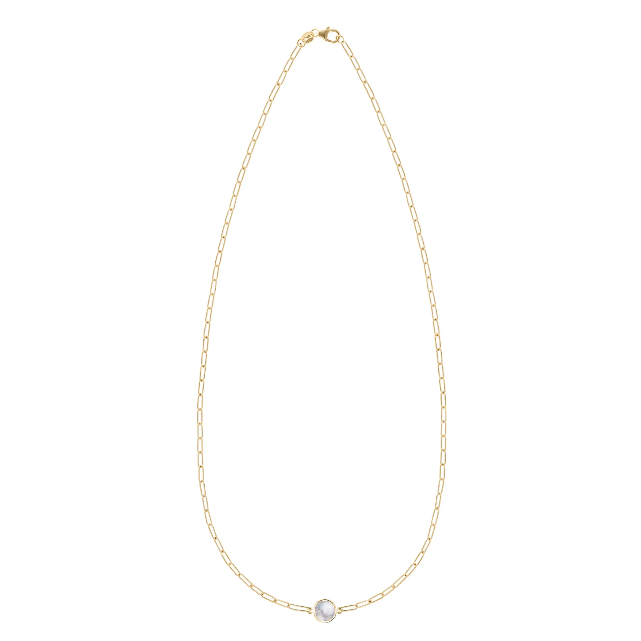 Grand 1 Moonstone Adelaide Mini Necklace in 14k Gold (June) sold by Haverhill product image thumbnail 4