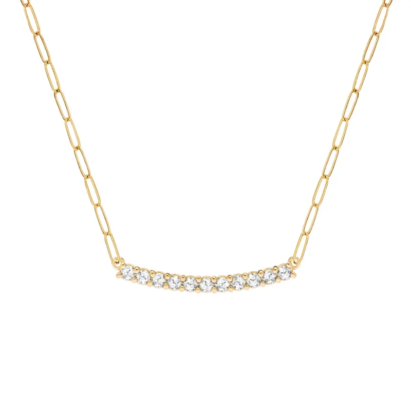Rosecliff Diamond Bar Adelaide Mini Necklace in 14k Gold sold by Haverhill