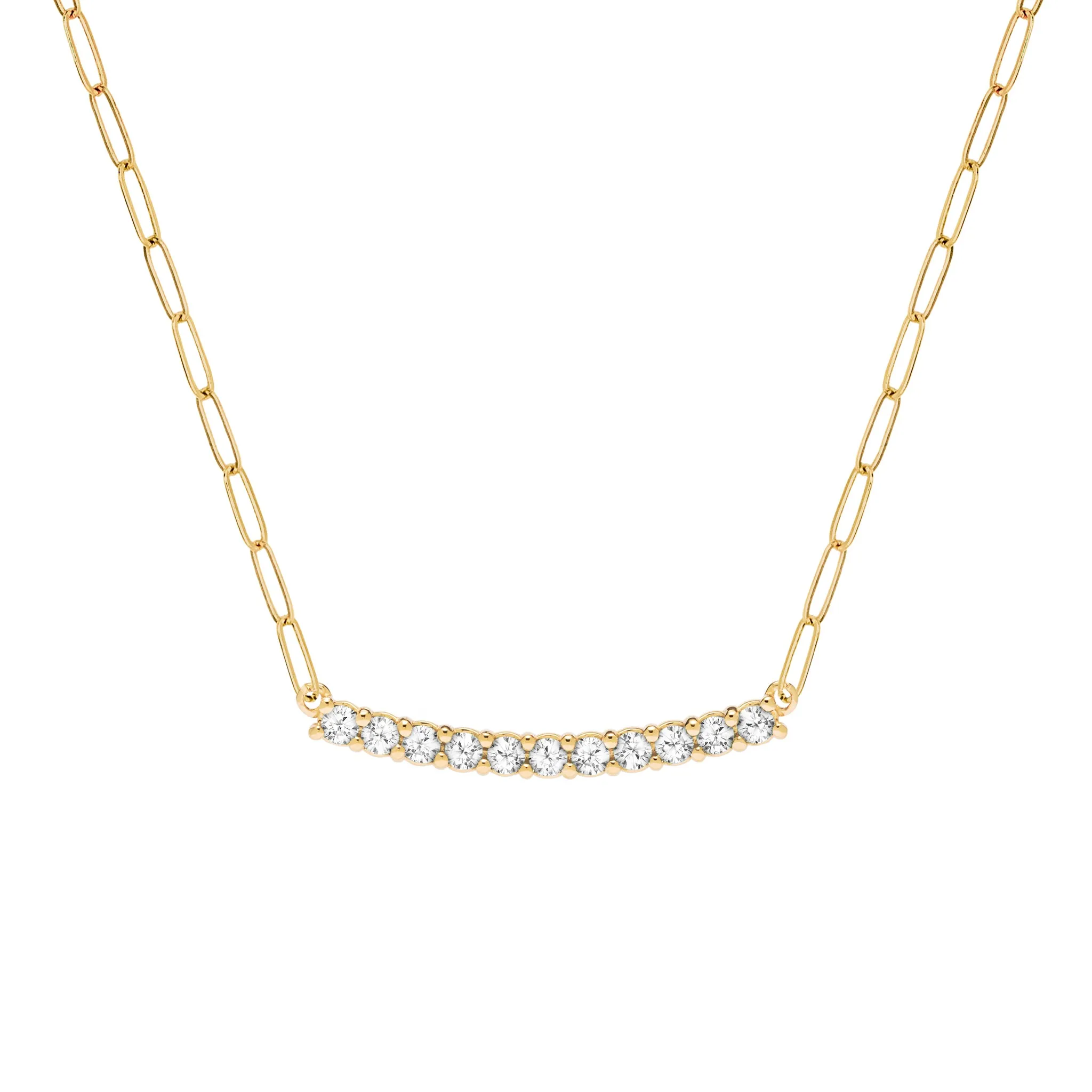 Rosecliff Diamond Bar Adelaide Mini Necklace in 14k Gold sold by Haverhill