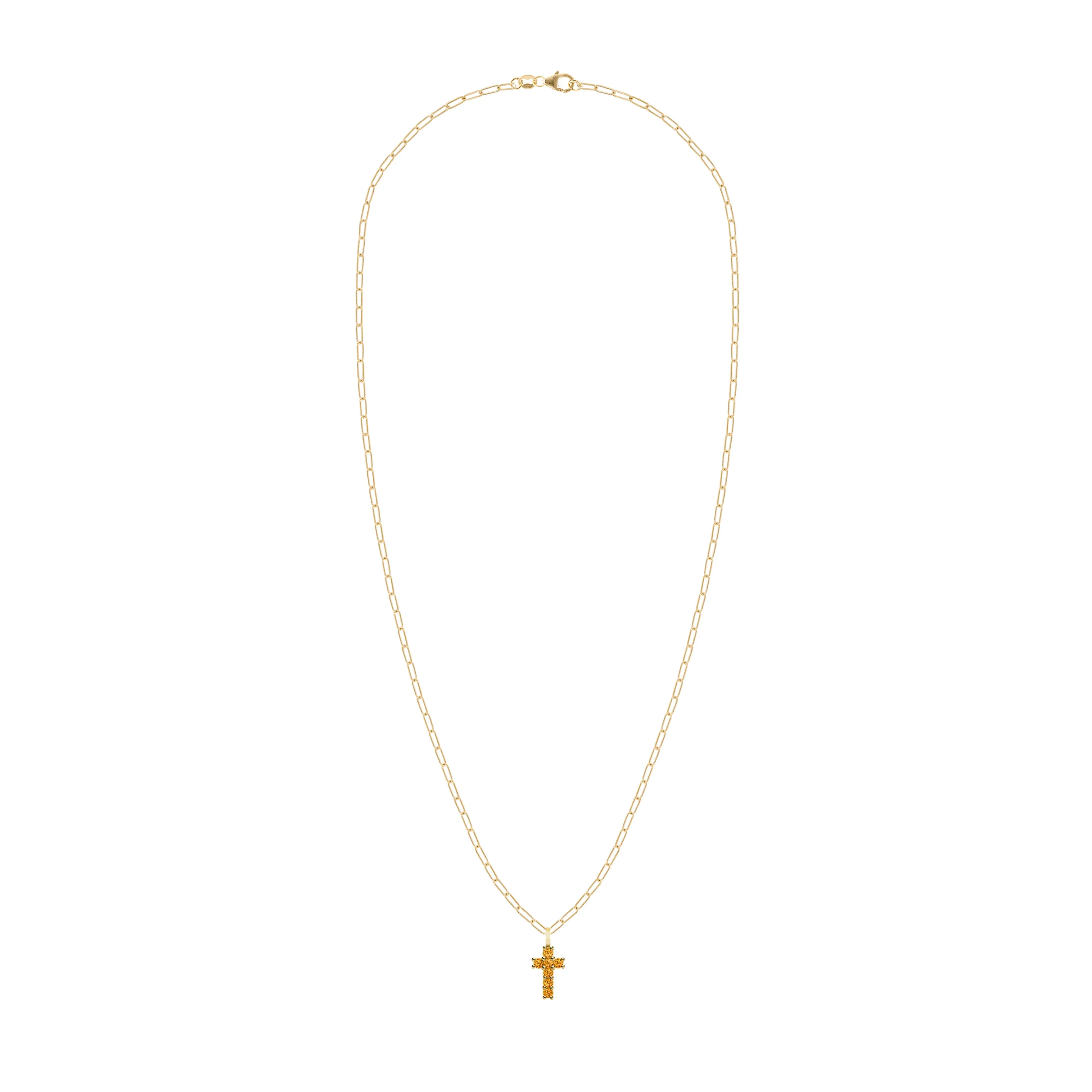 Rosecliff Small Cross Citrine Pendant in 14k Gold (November) sold by Haverhill product image thumbnail 4