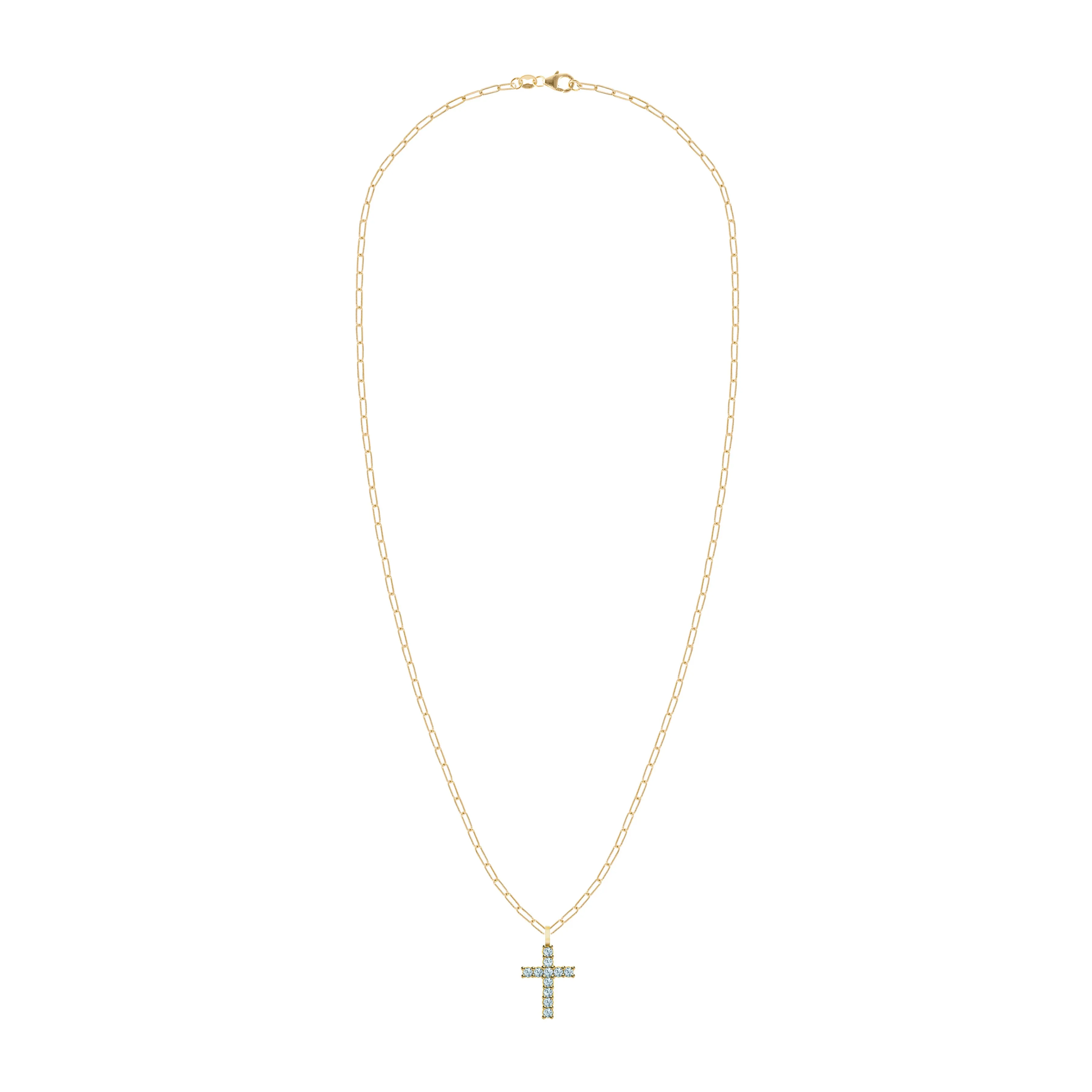 Rosecliff Cross Nantucket Blue Topaz Pendant in 14k Gold (December) sold by Haverhill product image thumbnail 4
