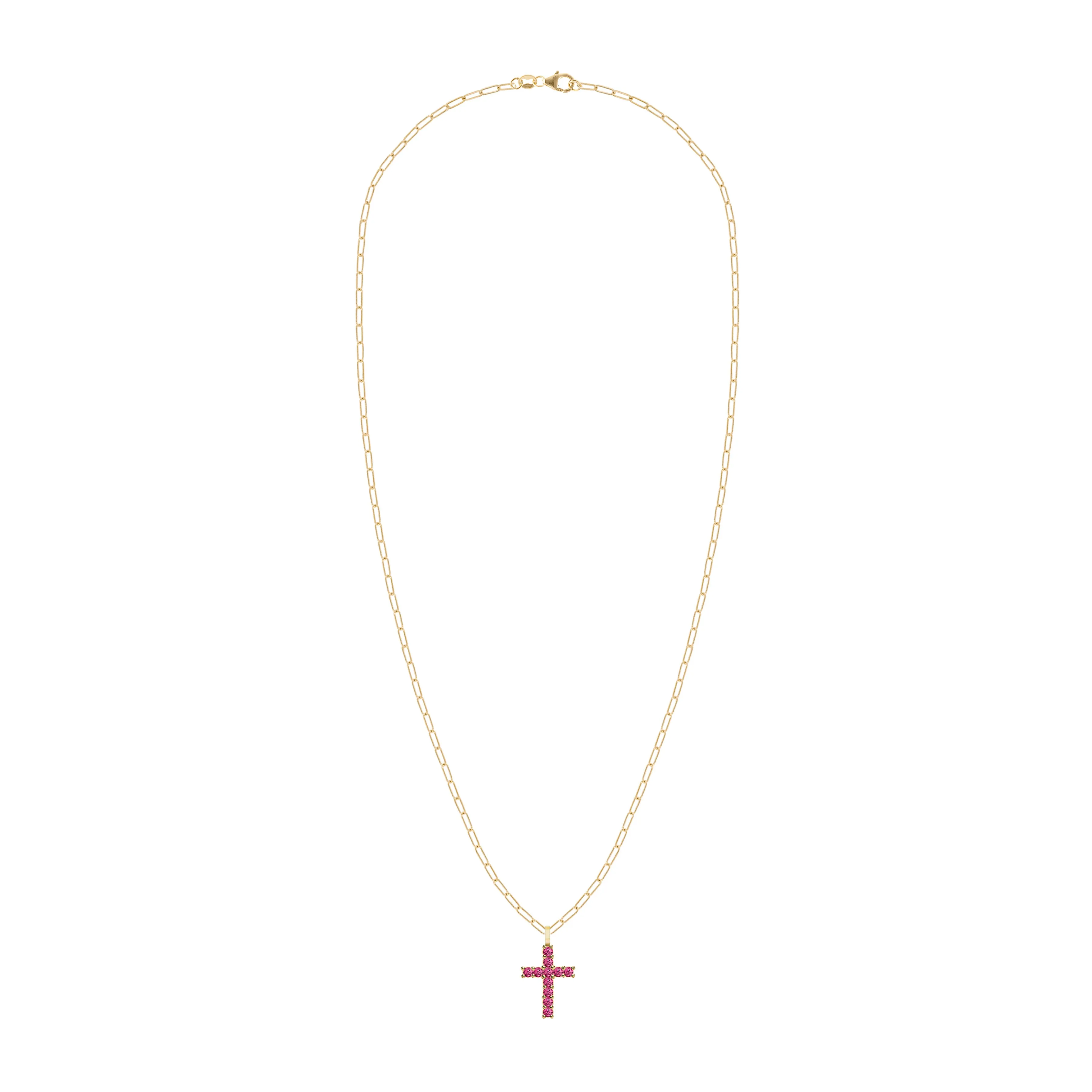 Rosecliff Cross Ruby Pendant in 14k Gold (July) sold by Haverhill product image thumbnail 4