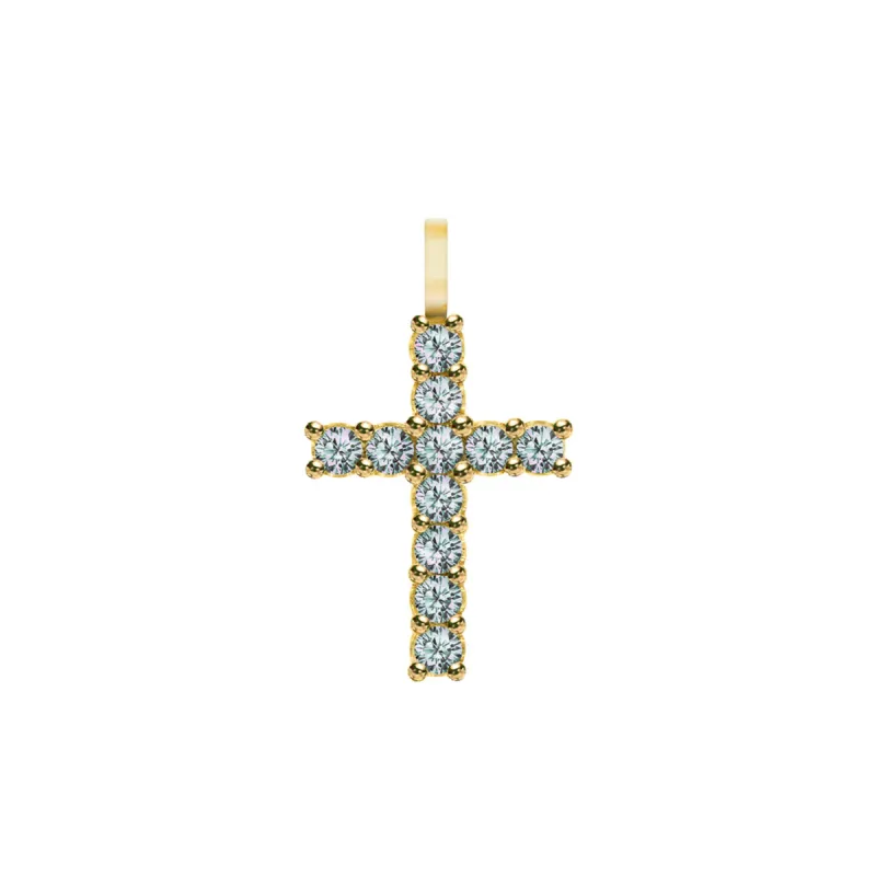 Rosecliff Cross Alexandrite Pendant in 14k Gold (June) sold by Haverhill