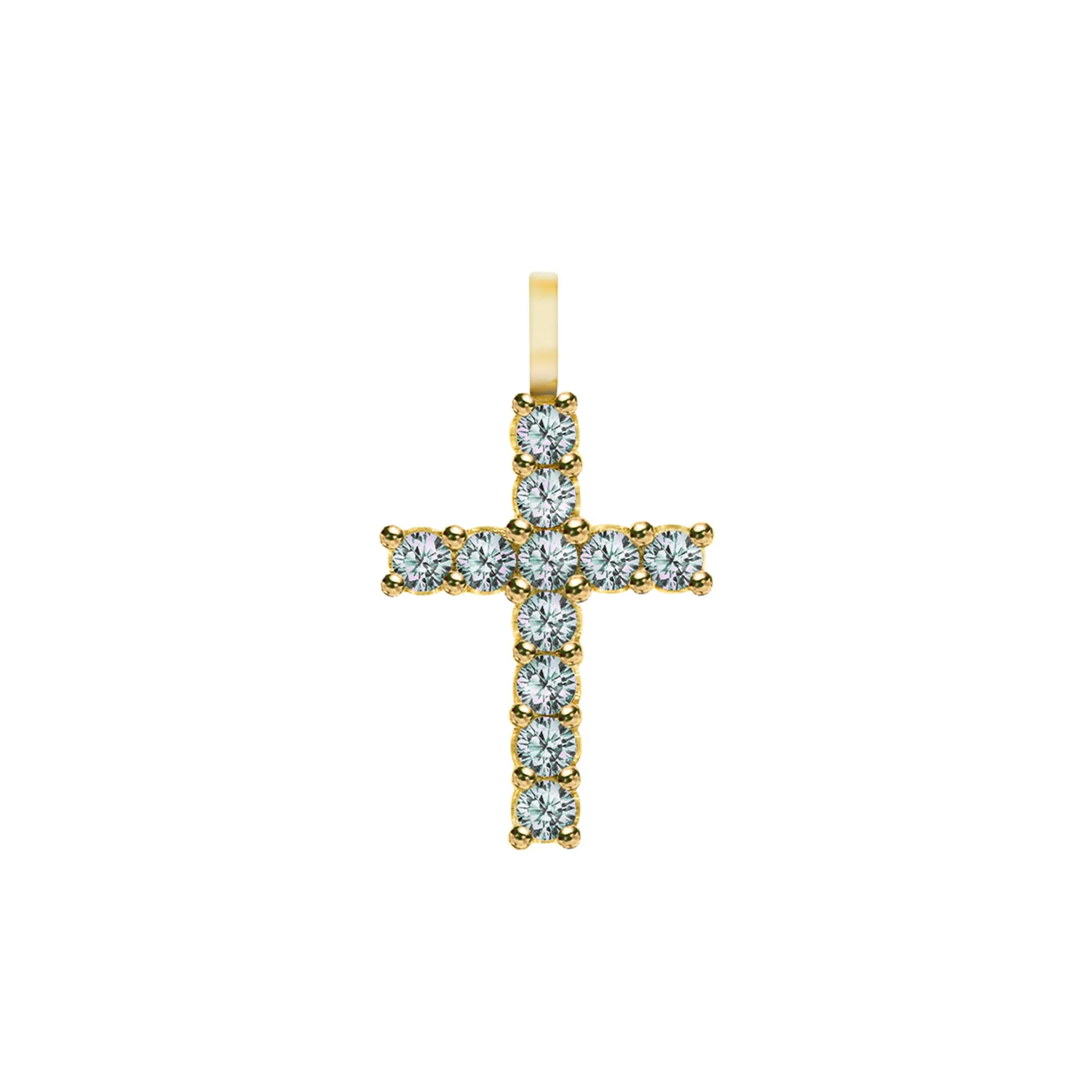 Rosecliff Cross Alexandrite Pendant in 14k Gold (June) sold by Haverhill
