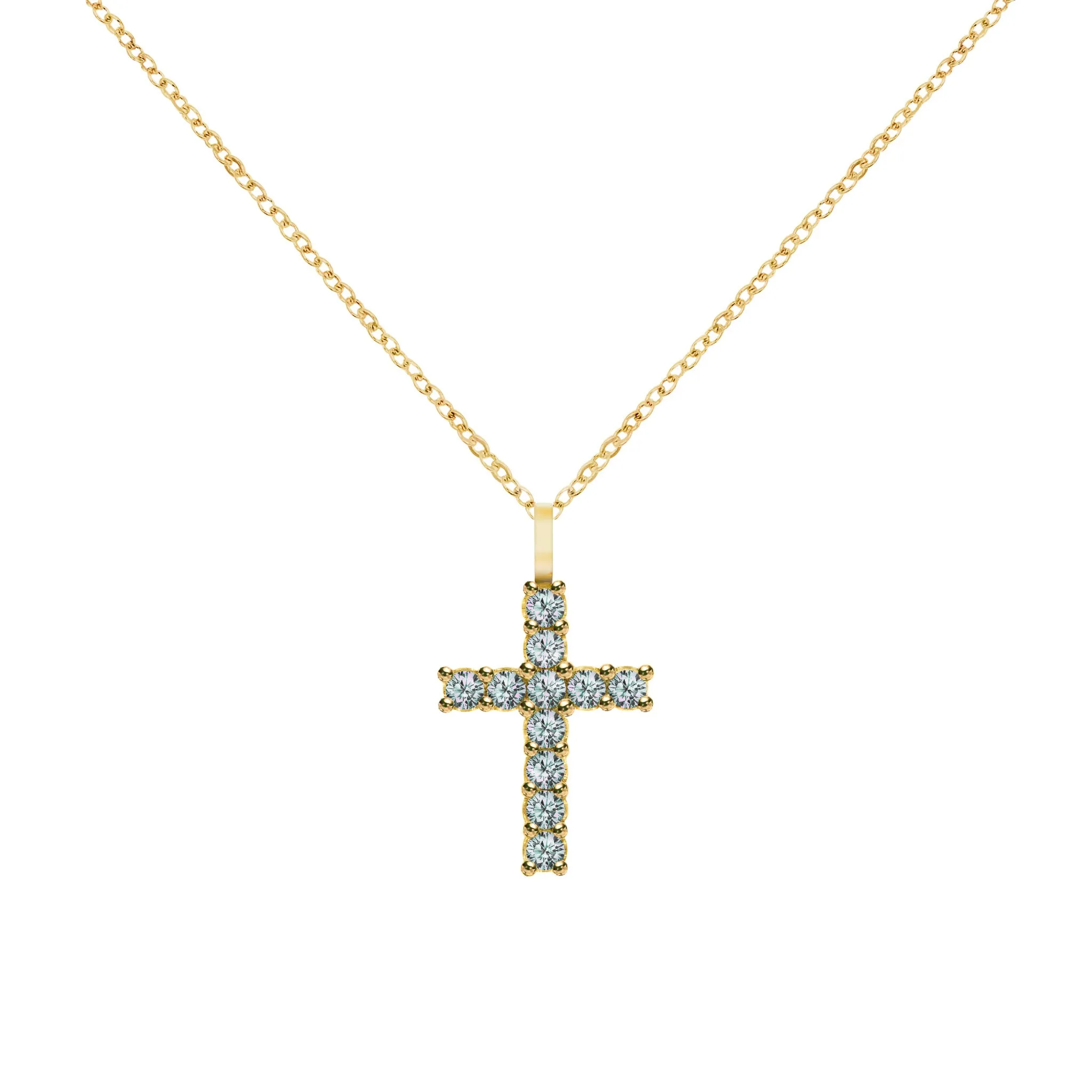 Rosecliff Cross Alexandrite Pendant in 14k Gold (June) sold by Haverhill product image thumbnail 5