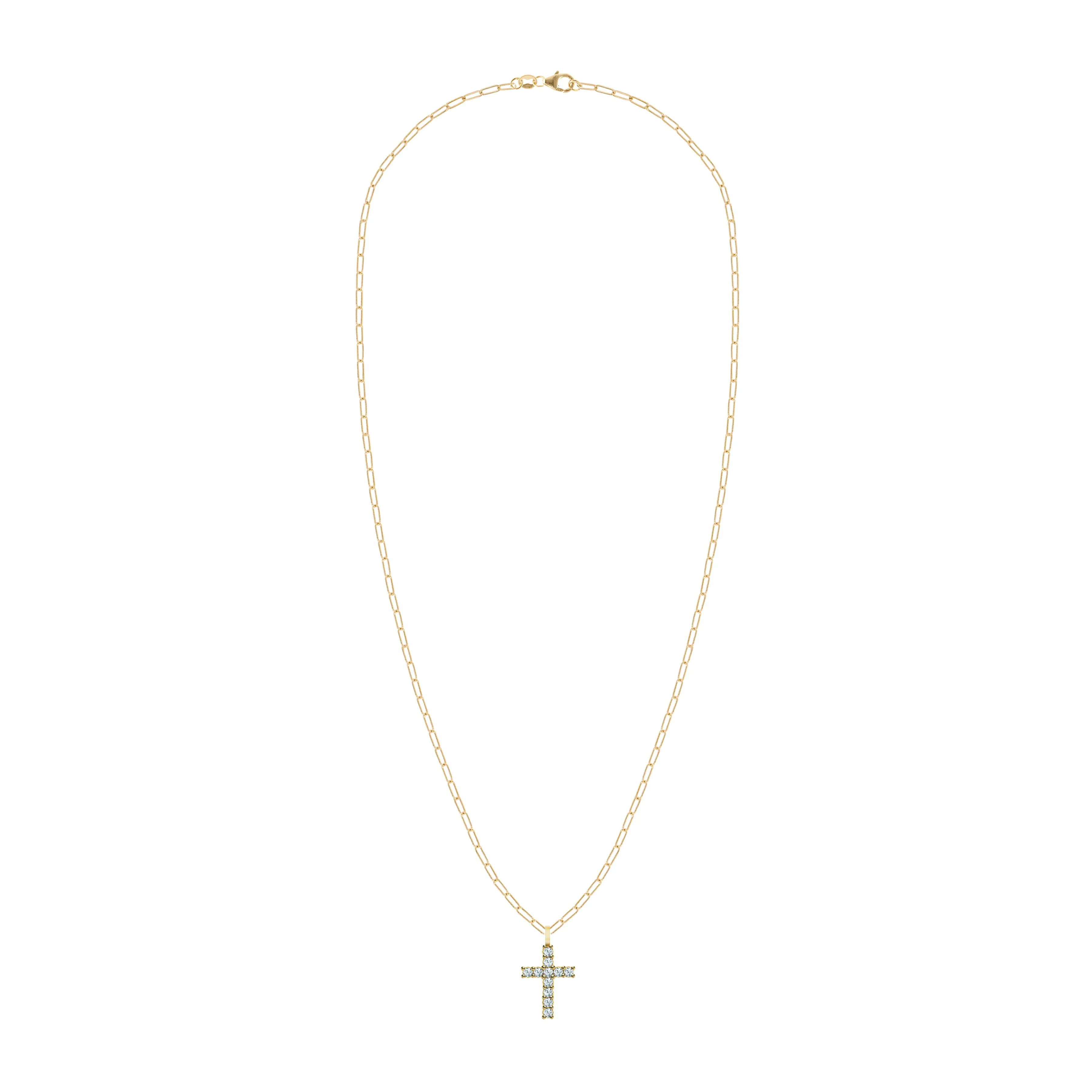 Rosecliff Cross Aquamarine Pendant in 14k Gold (March) sold by Haverhill product image thumbnail 4