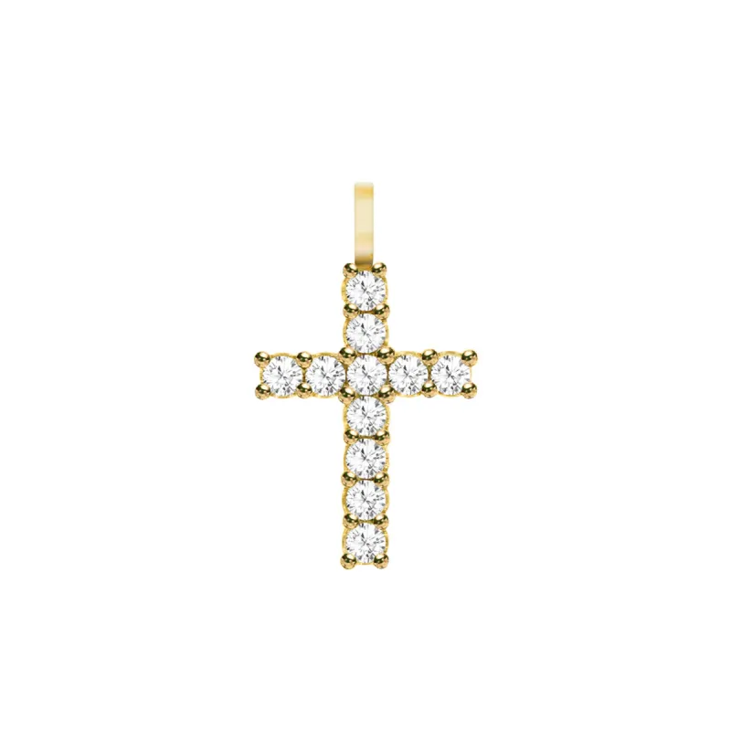 Rosecliff Cross Pendant in 14k Gold sold by Haverhill