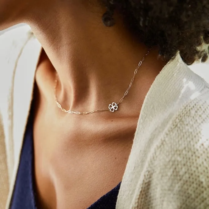 Clover Adelaide Mini Necklace in 14k Gold sold by Haverhill product image thumbnail 2