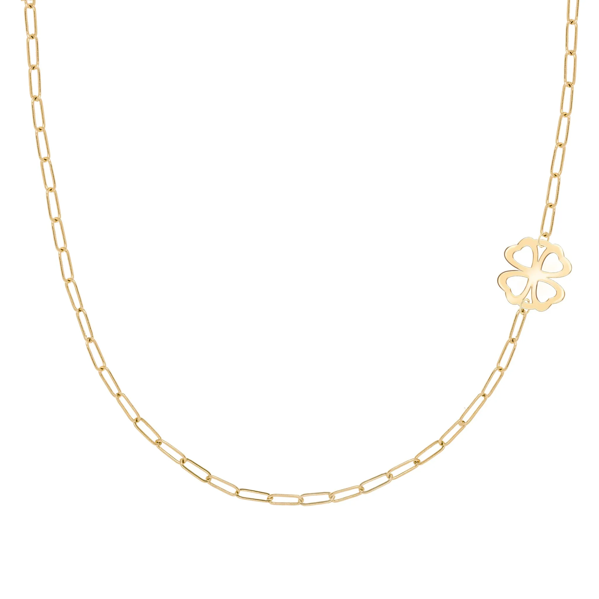 Clover Adelaide Mini Necklace in 14k Gold sold by Haverhill