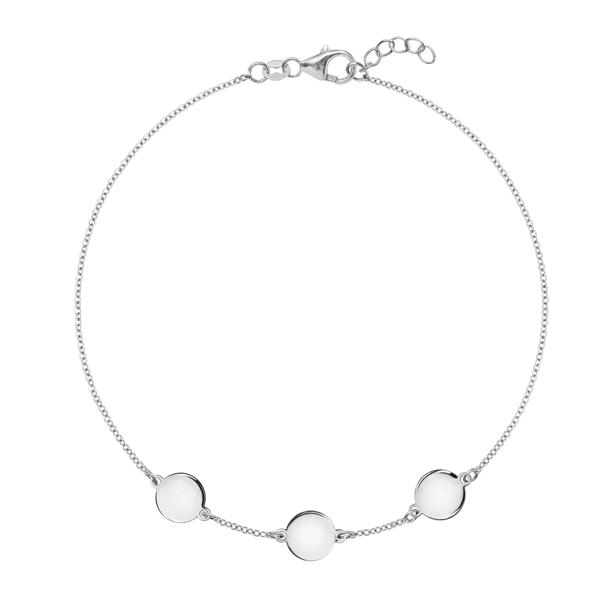 3 Letter Bracelet in 14k Gold (Single Spacing) sold by Haverhill product image thumbnail 5