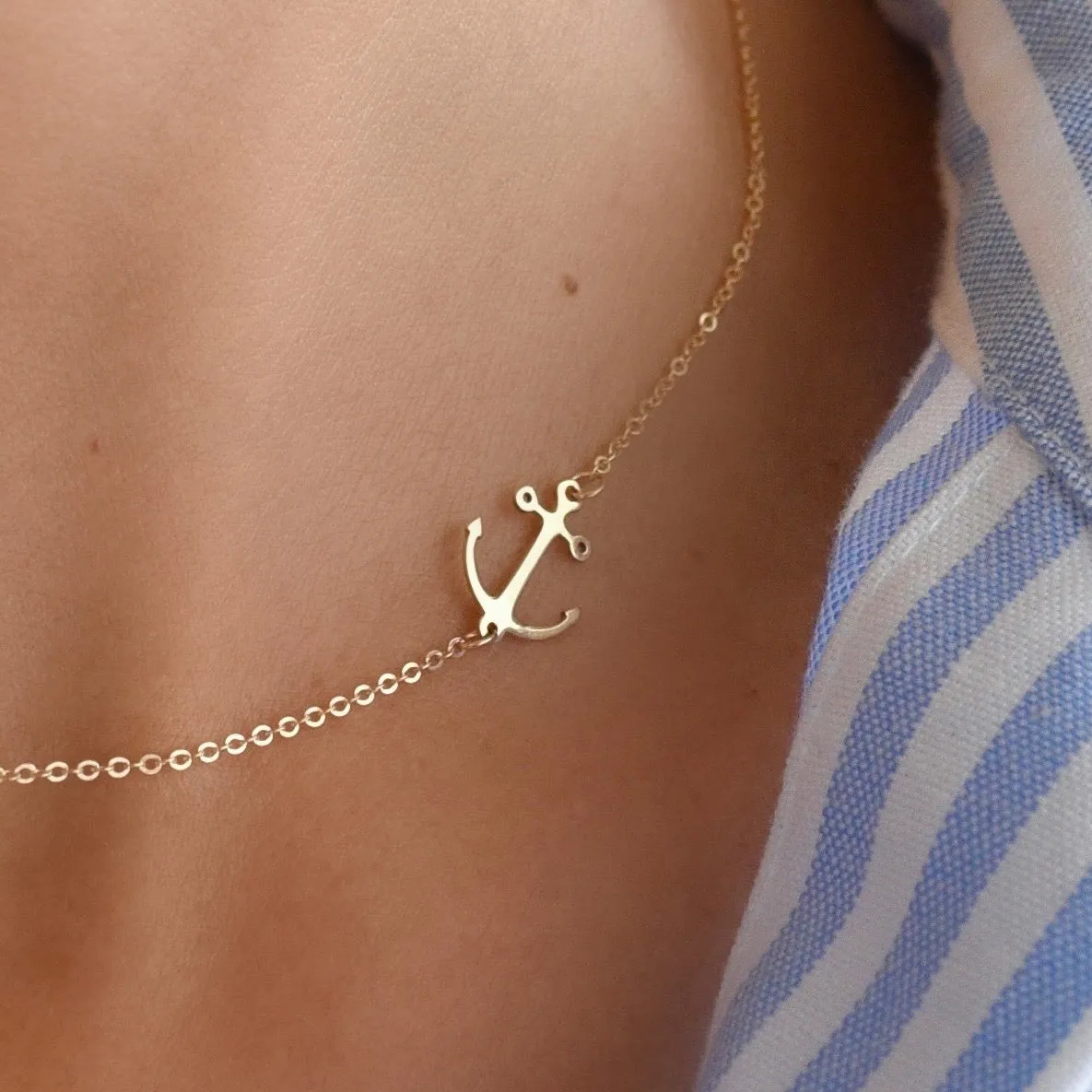 Anchor Necklace in 14k Gold sold by Haverhill product image thumbnail 3