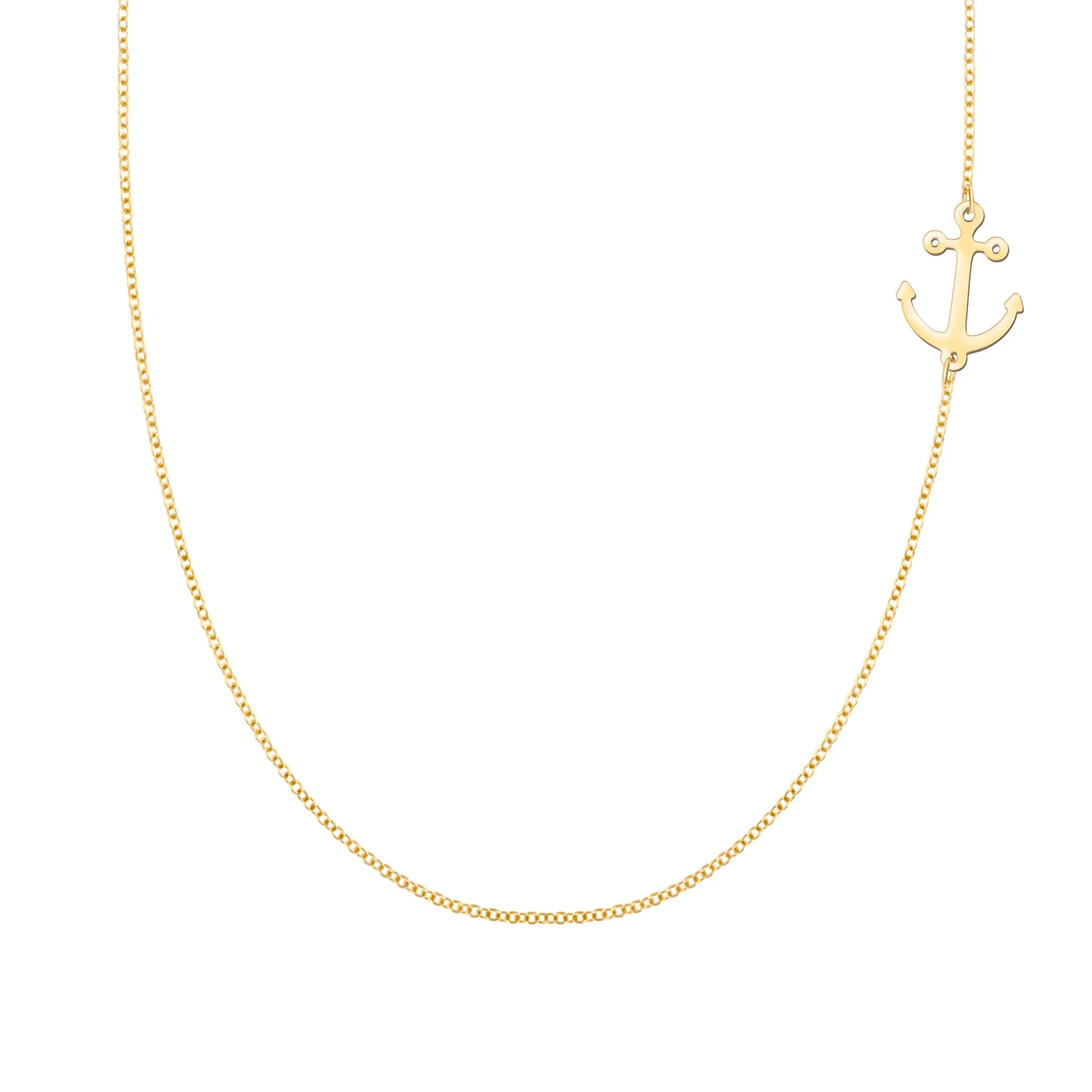 Anchor Necklace in 14k Gold sold by Haverhill