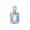 Warren Aquamarine Pendant with Diamond Bale in 14k Gold (March) sold by Haverhill