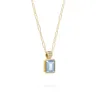 Warren Aquamarine Pendant with Diamond Bale in 14k Gold (March) sold by Haverhill