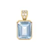 Warren Aquamarine Pendant with Diamond Bale in 14k Gold (March) sold by Haverhill