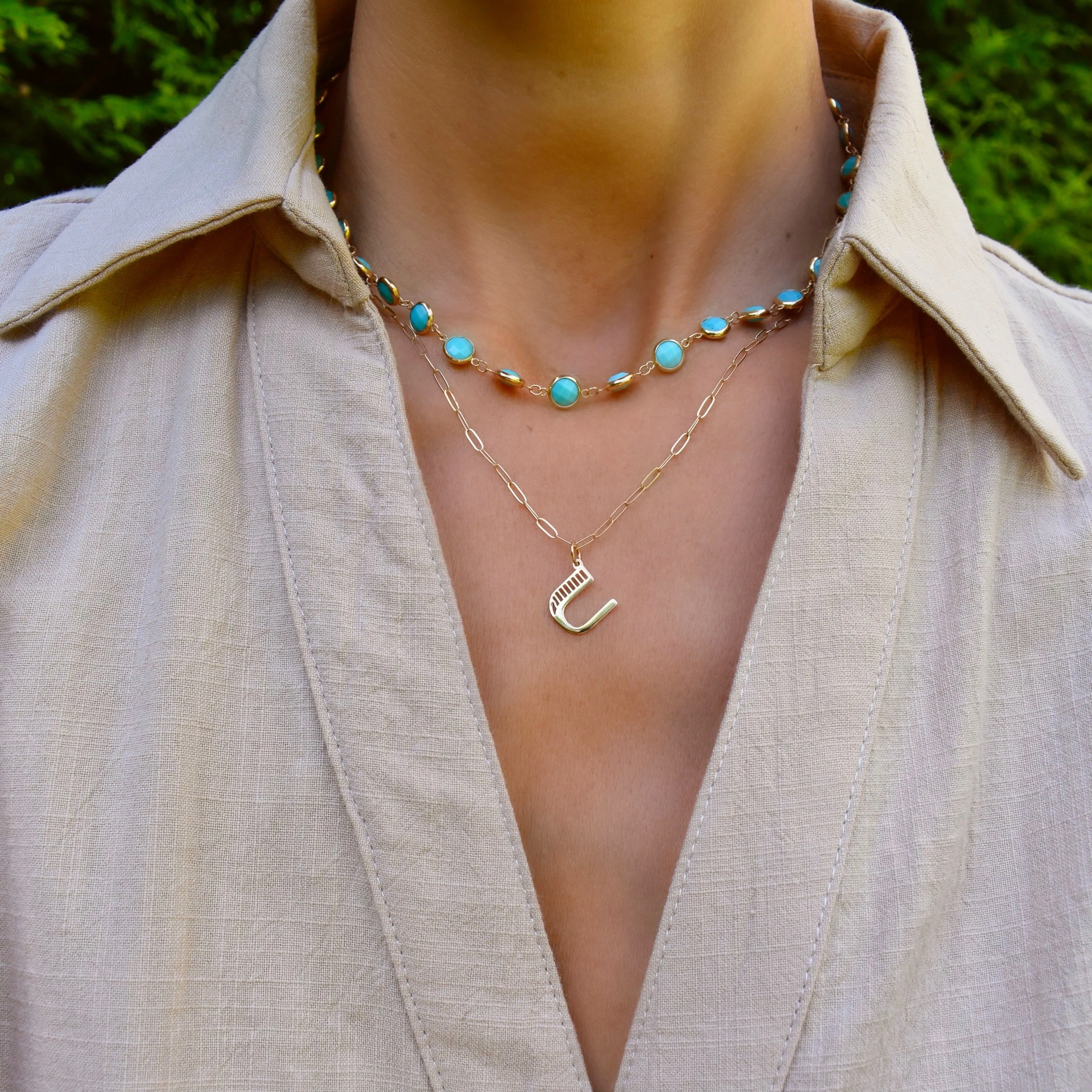 Essex Letter U Pendant in 14k Gold sold by Haverhill product image thumbnail 2