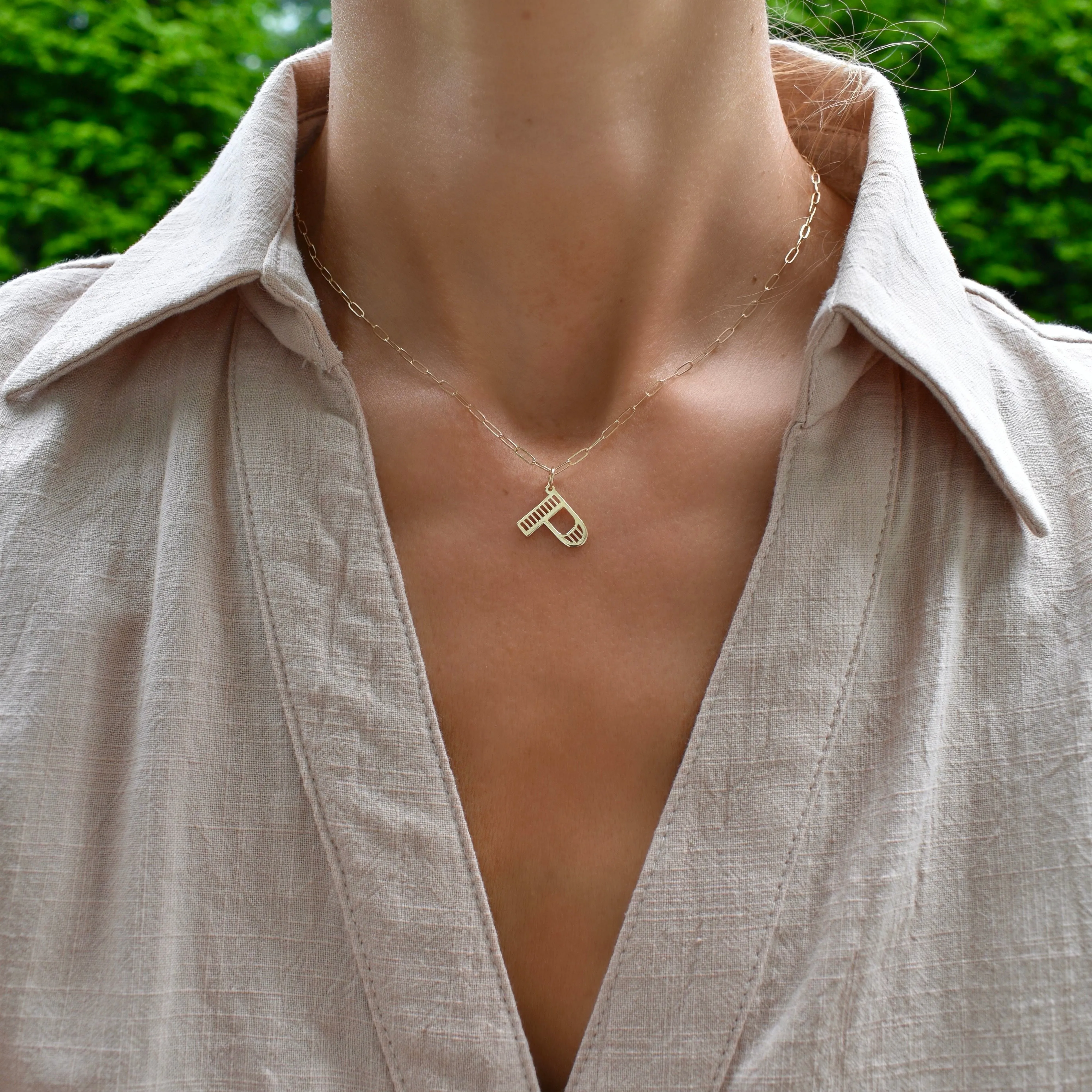 Essex Letter P Pendant in 14k Gold sold by Haverhill product image thumbnail 2