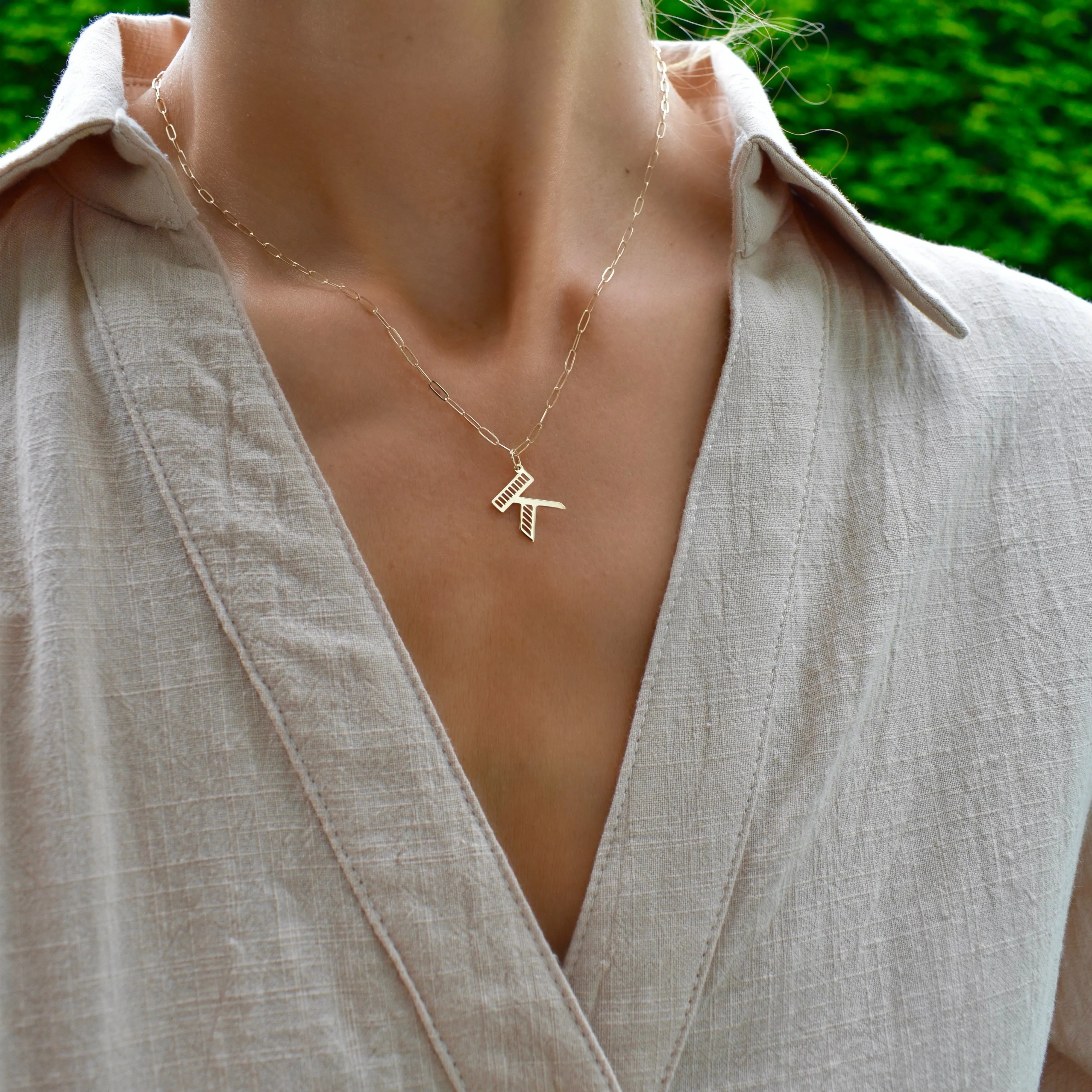 Essex Letter K Pendant in 14k Gold sold by Haverhill product image thumbnail 2