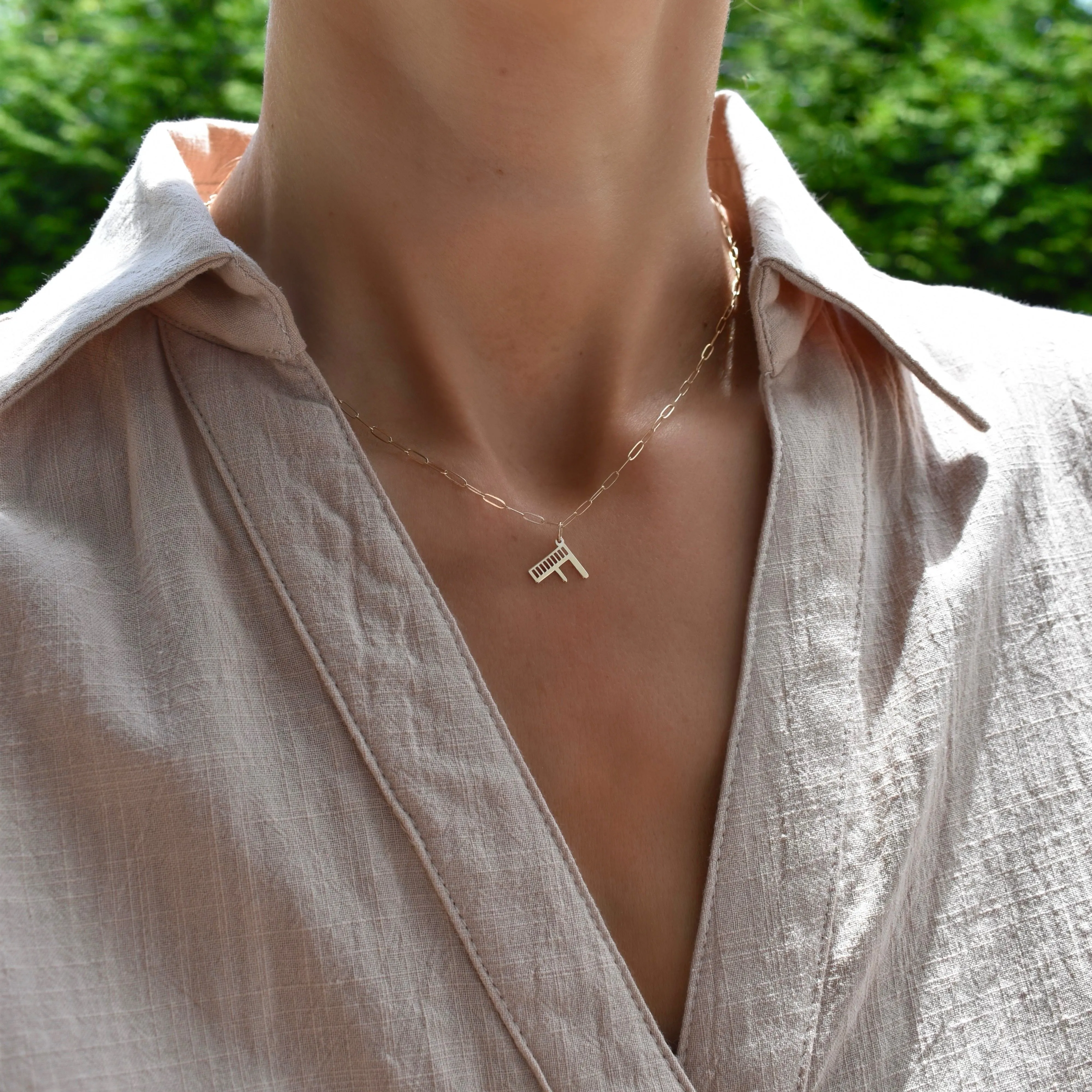 Essex Letter F Pendant in 14k Gold sold by Haverhill product image thumbnail 2