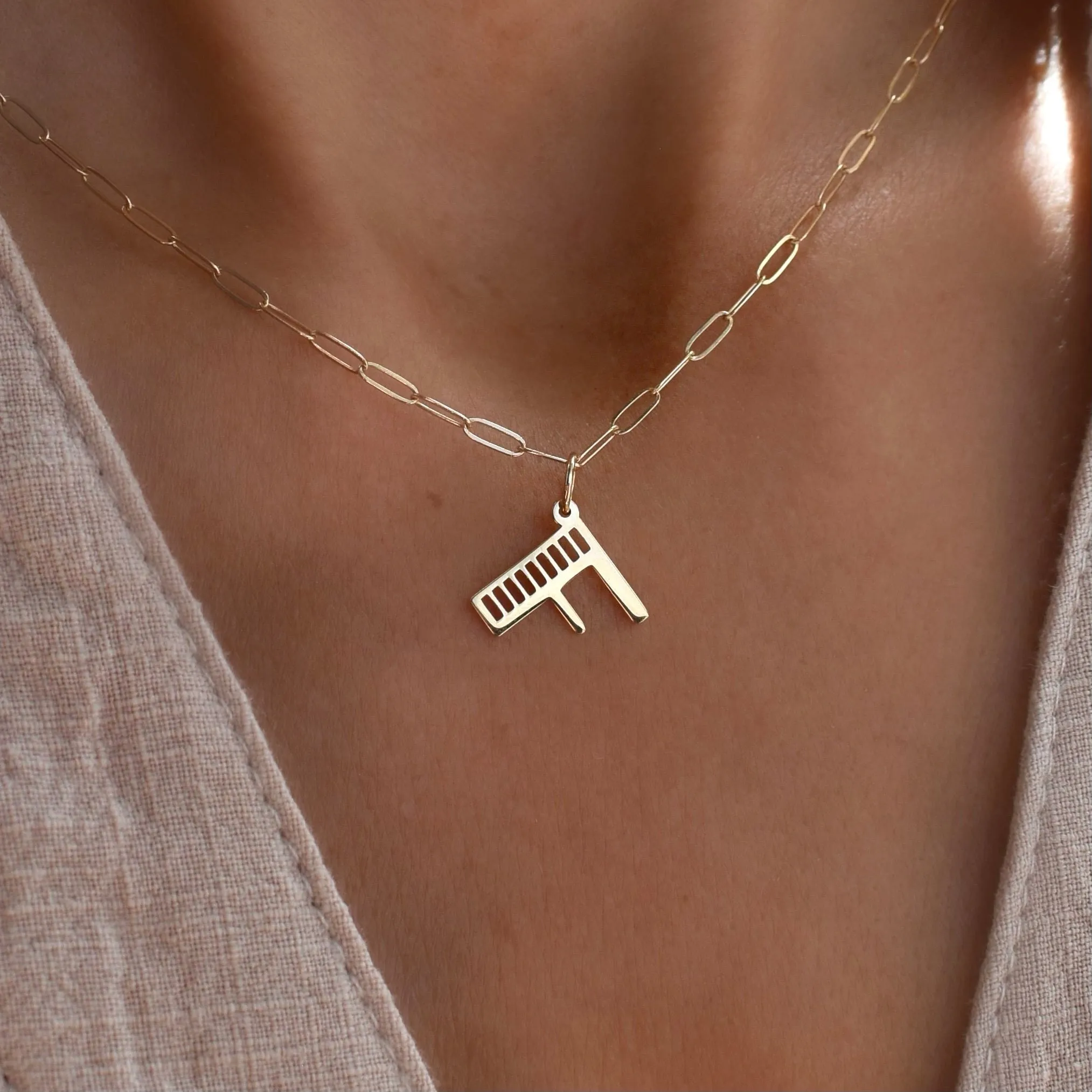 Essex Letter F Pendant in 14k Gold sold by Haverhill product image thumbnail 3