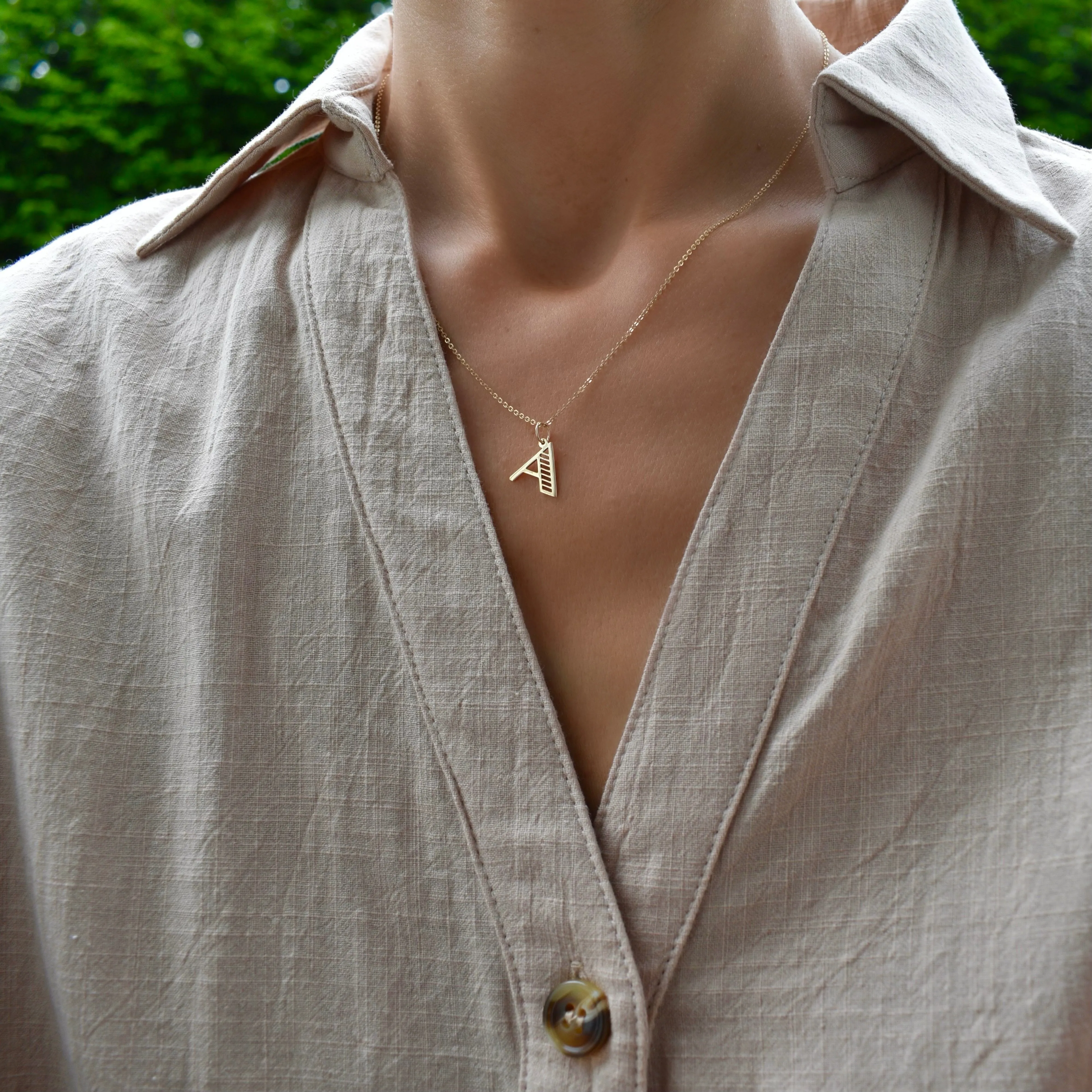 Essex Letter A Pendant in 14k Gold sold by Haverhill product image thumbnail 2