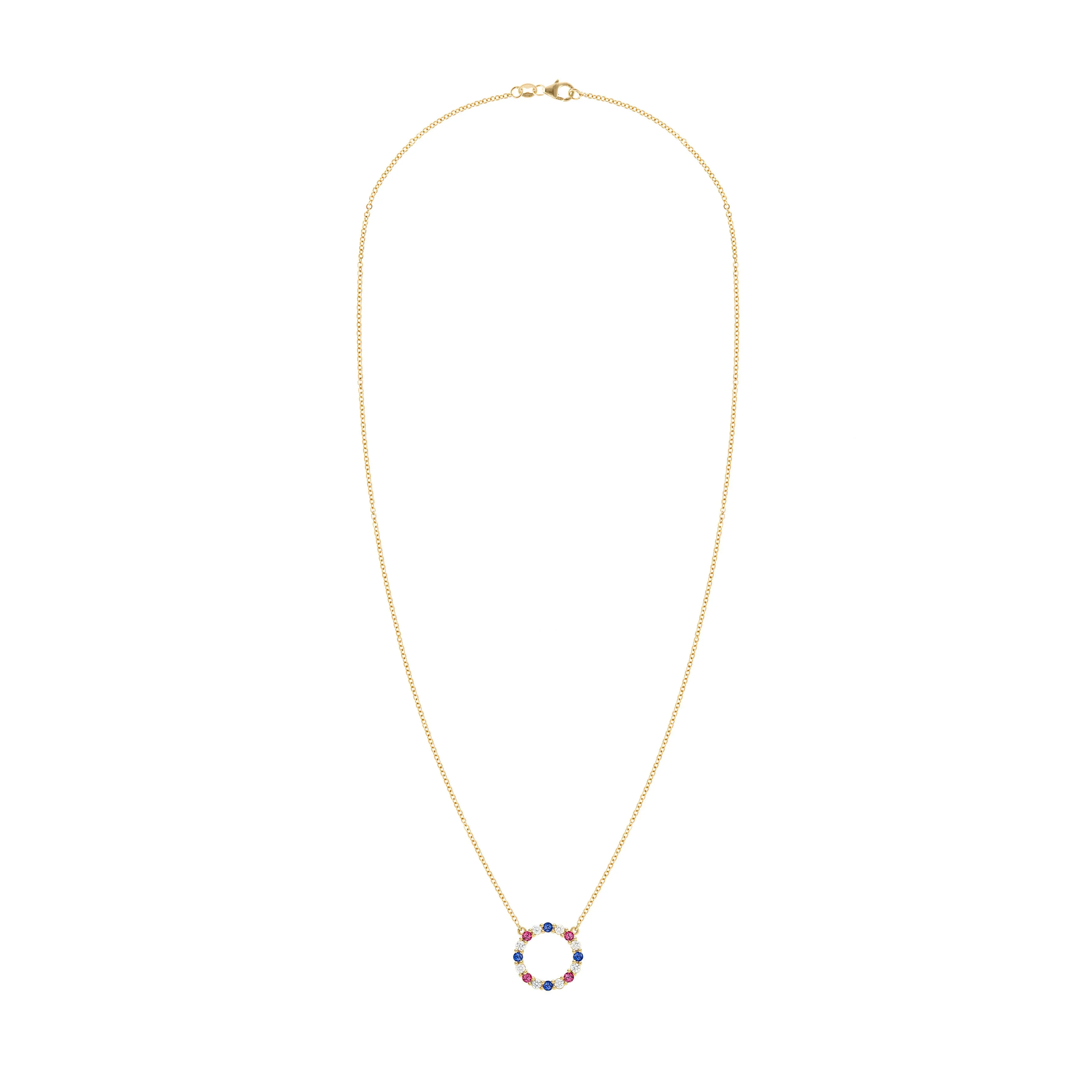 Liberty Rosecliff Circle Necklace with Diamonds in 14k Gold sold by Haverhill product image thumbnail 5