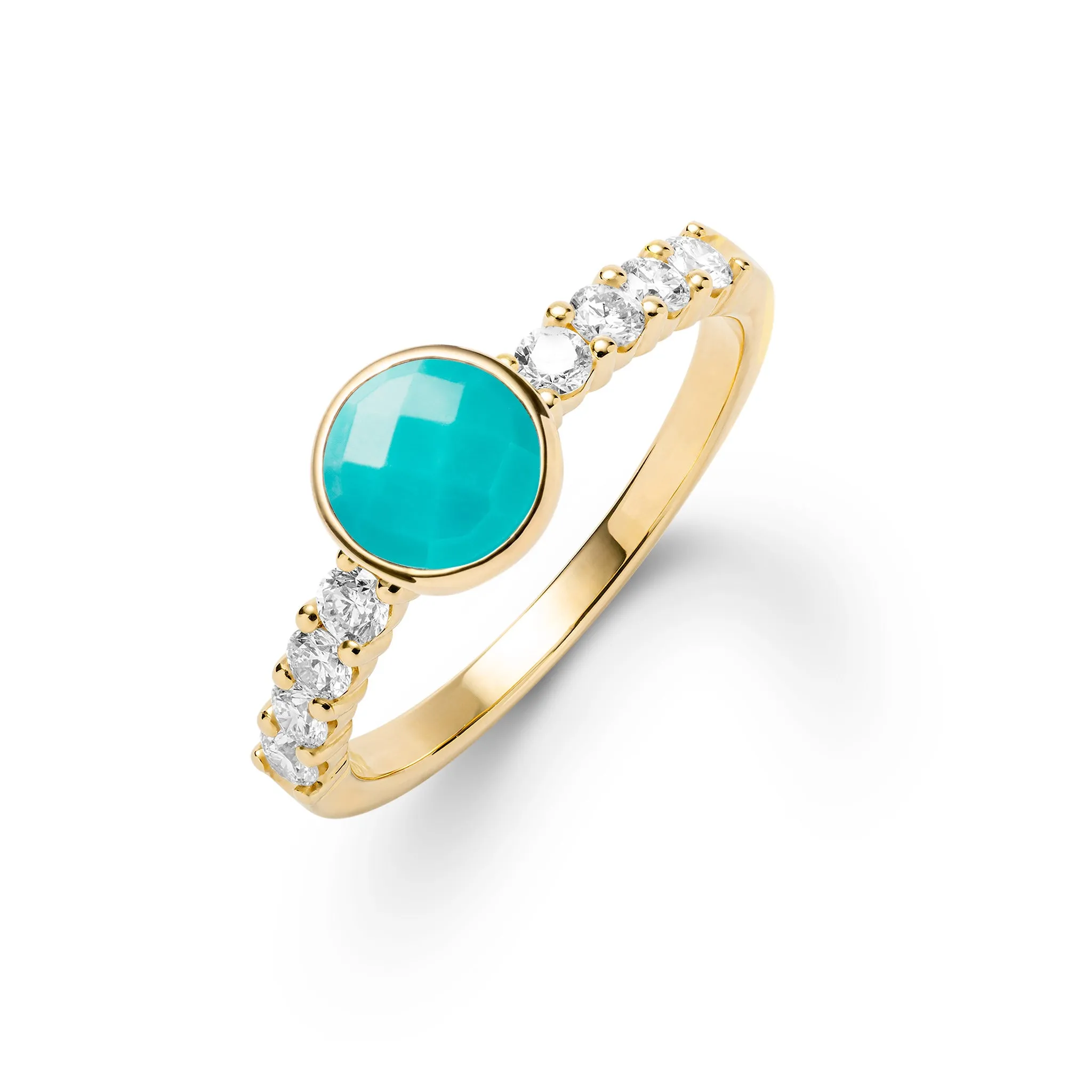 Rosecliff Grand Turquoise Ring in 14k Gold (December) sold by Haverhill
