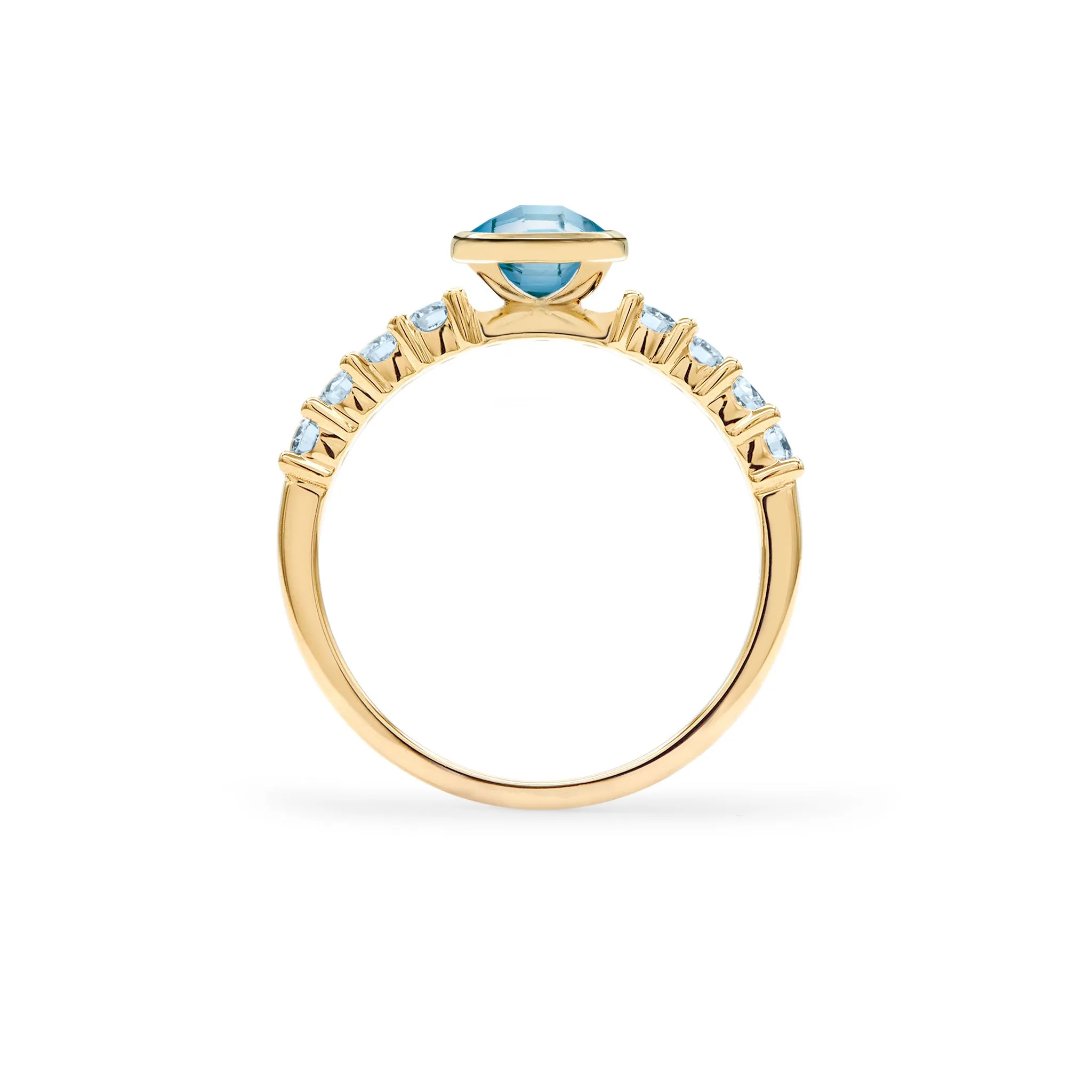 Rosecliff Grand Nantucket Blue Topaz Ring in 14k Gold (December) sold by Haverhill product image thumbnail 5