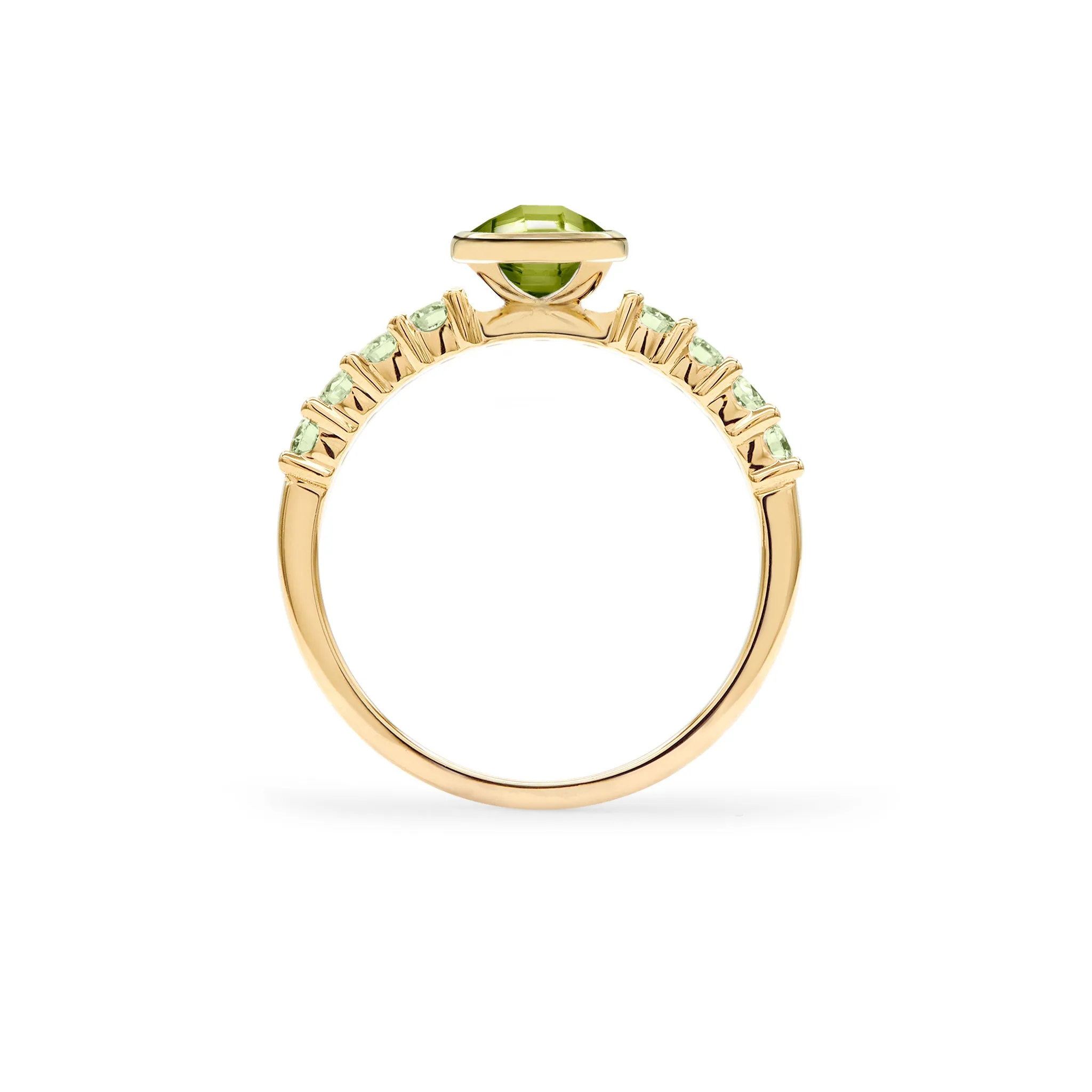 Rosecliff Grand Peridot Ring in 14k Gold (August) sold by Haverhill product image thumbnail 5