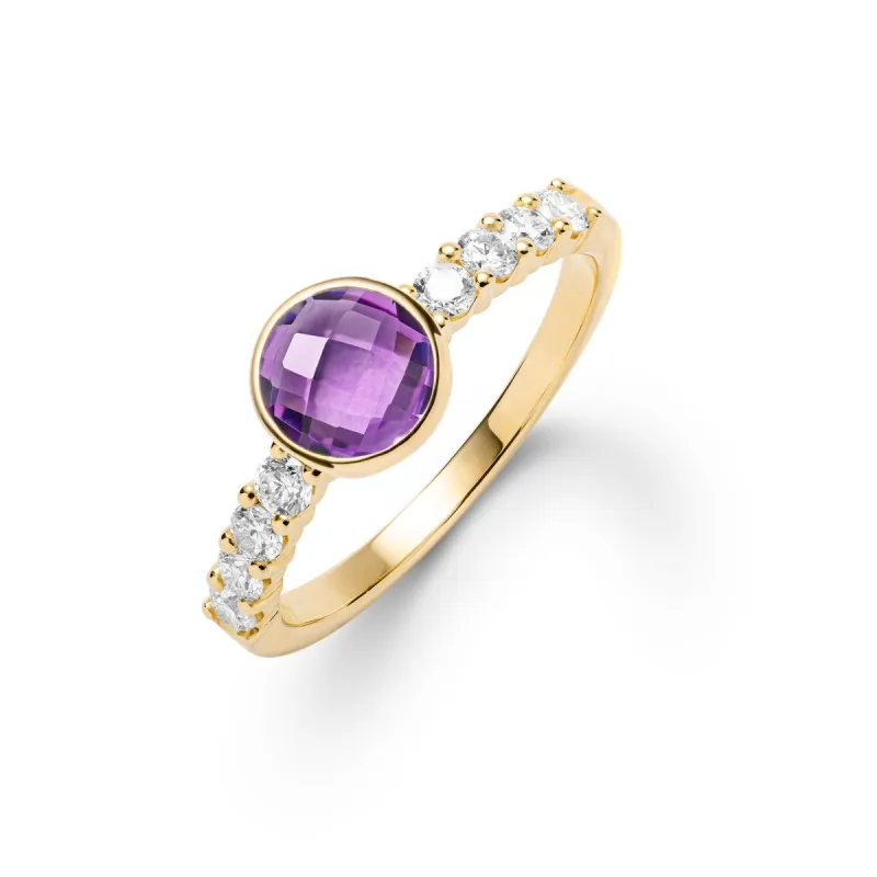 Rosecliff Grand Amethyst Ring in 14k Gold (February) sold by Haverhill