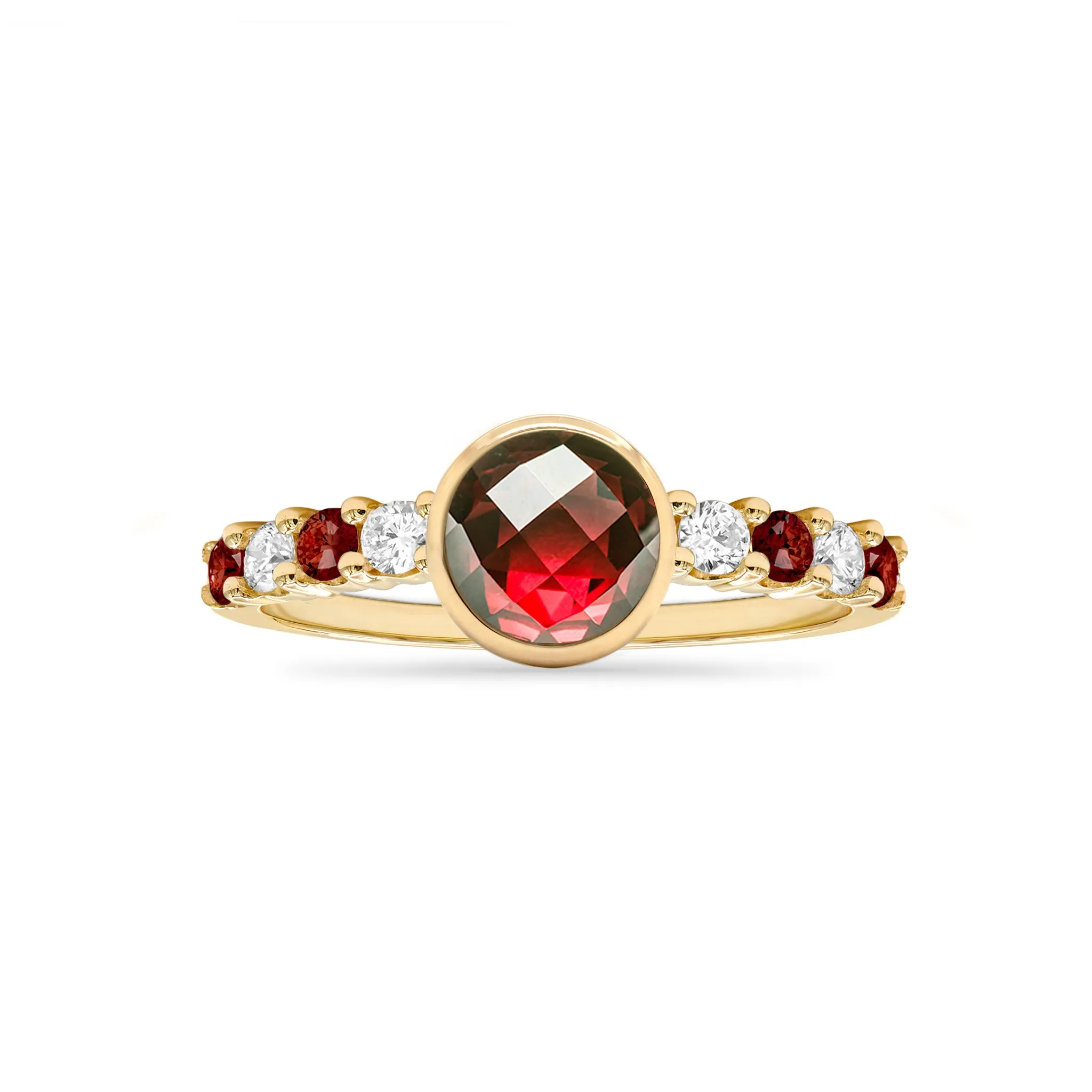 Rosecliff Grand Garnet Ring in 14k Gold (January) sold by Haverhill product image thumbnail 4