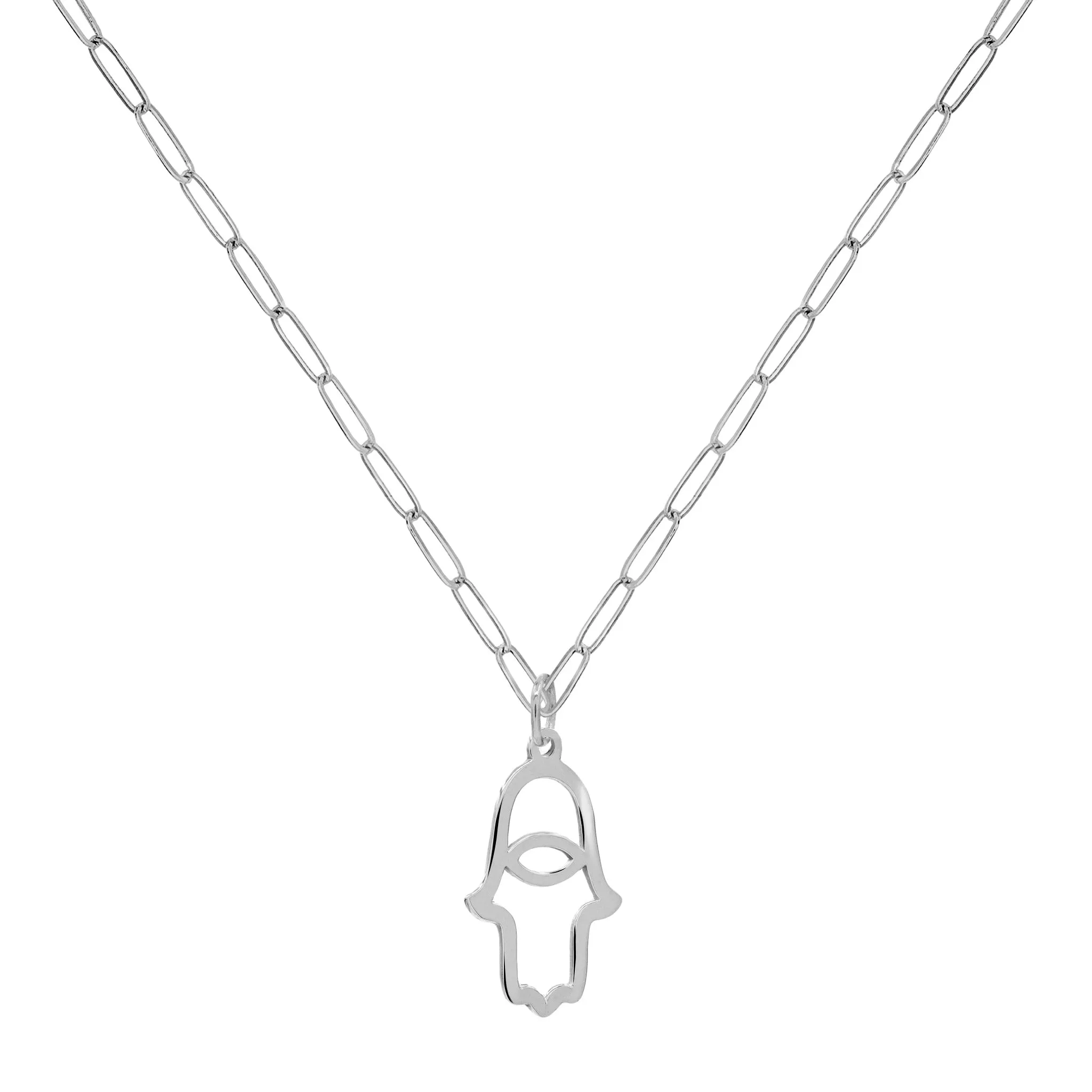 Hamsa Pendant with Adelaide Mini Chain in 14k Gold sold by Haverhill product image thumbnail 3