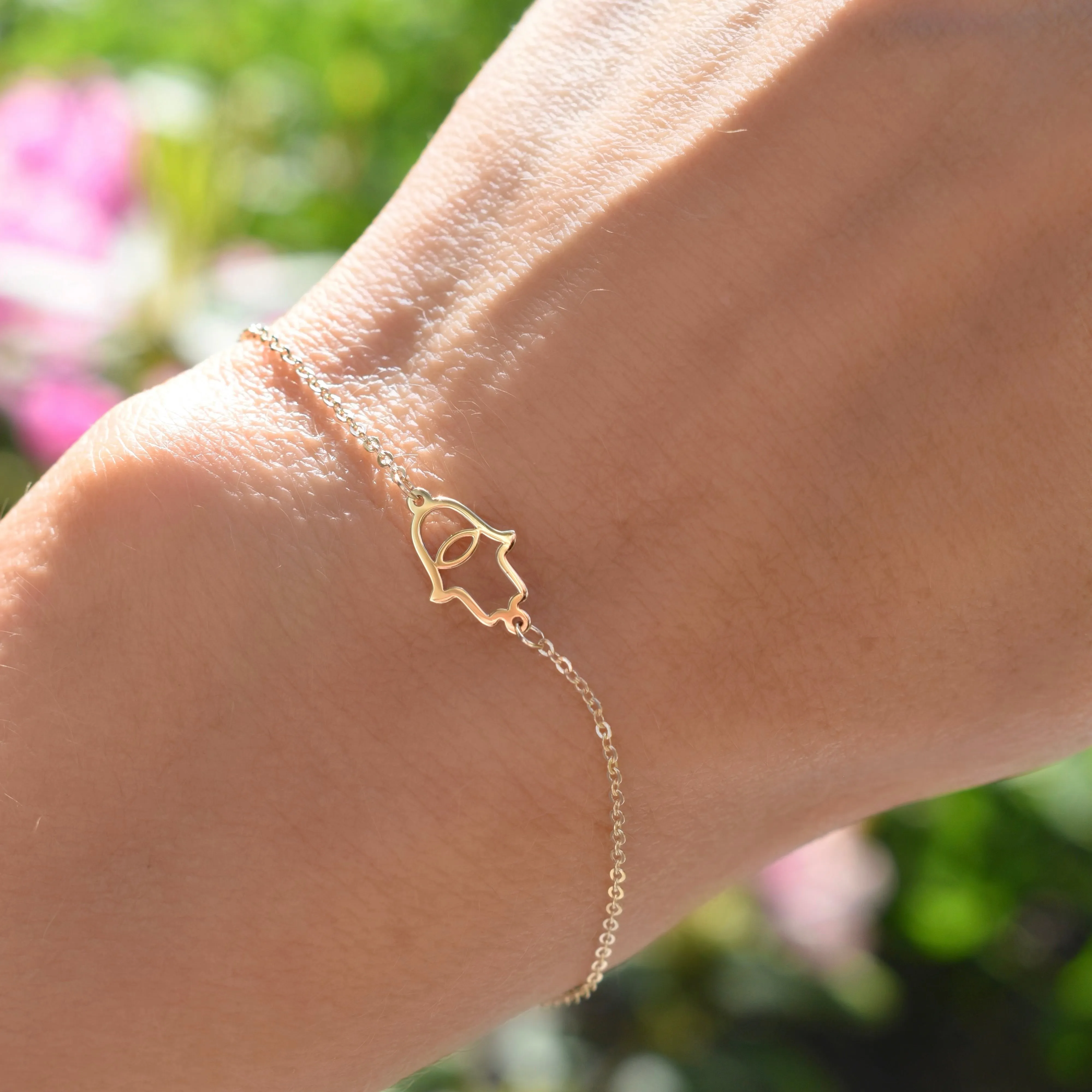 Hamsa Bracelet in 14k Gold sold by Haverhill product image thumbnail 2