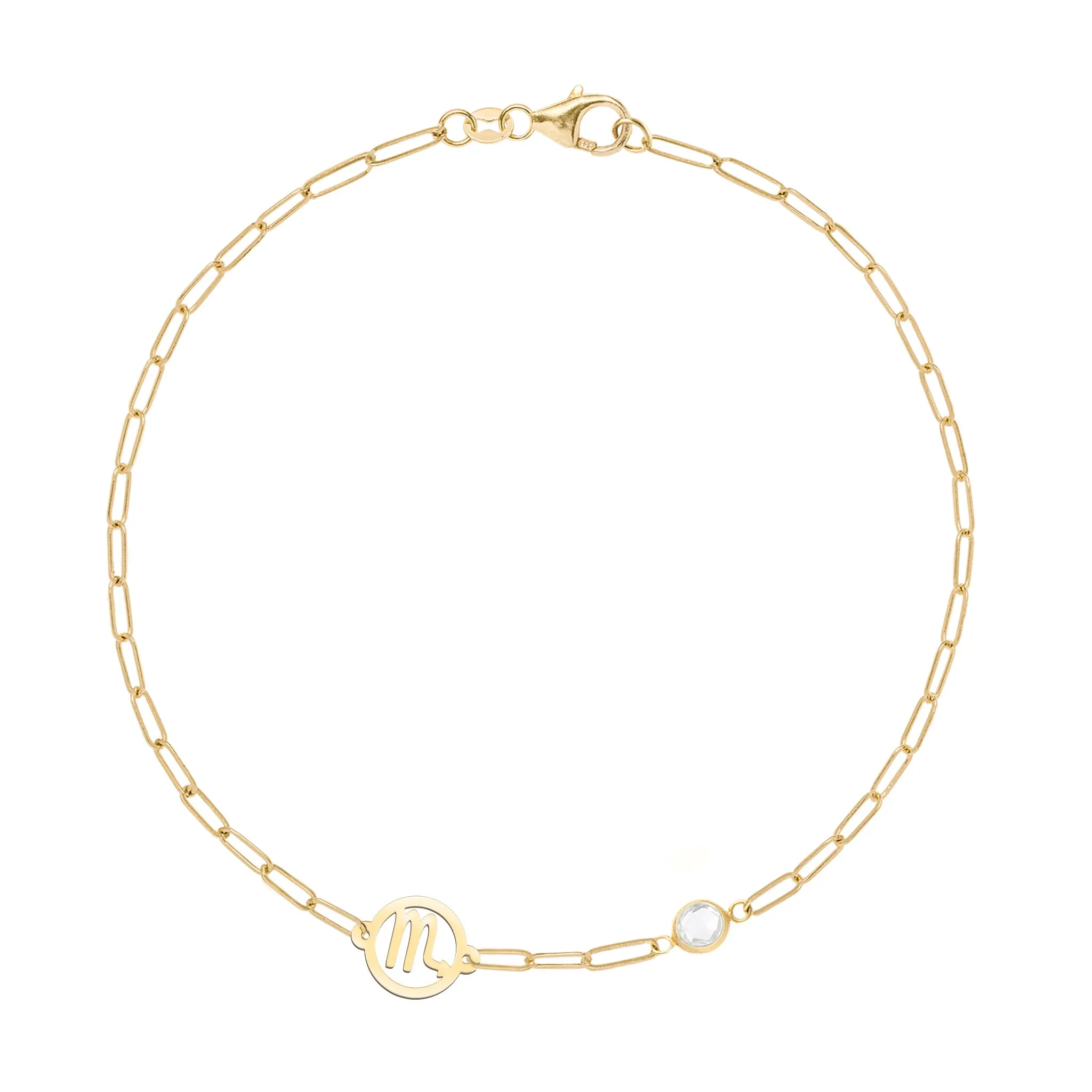 Scorpio & Birthstone Bracelet on Adelaide Mini in 14k Gold sold by Haverhill