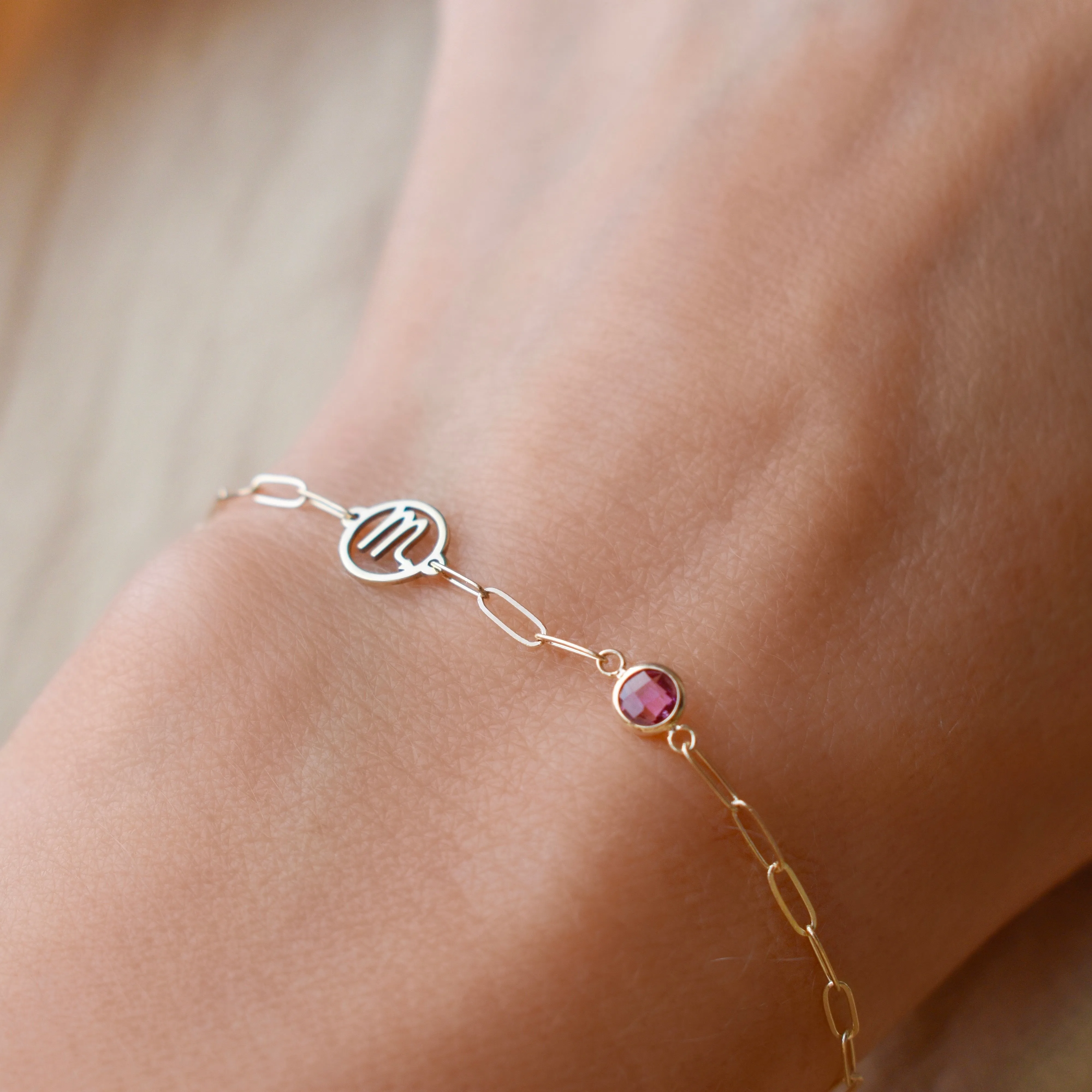Scorpio & Birthstone Bracelet on Adelaide Mini in 14k Gold sold by Haverhill product image thumbnail 3