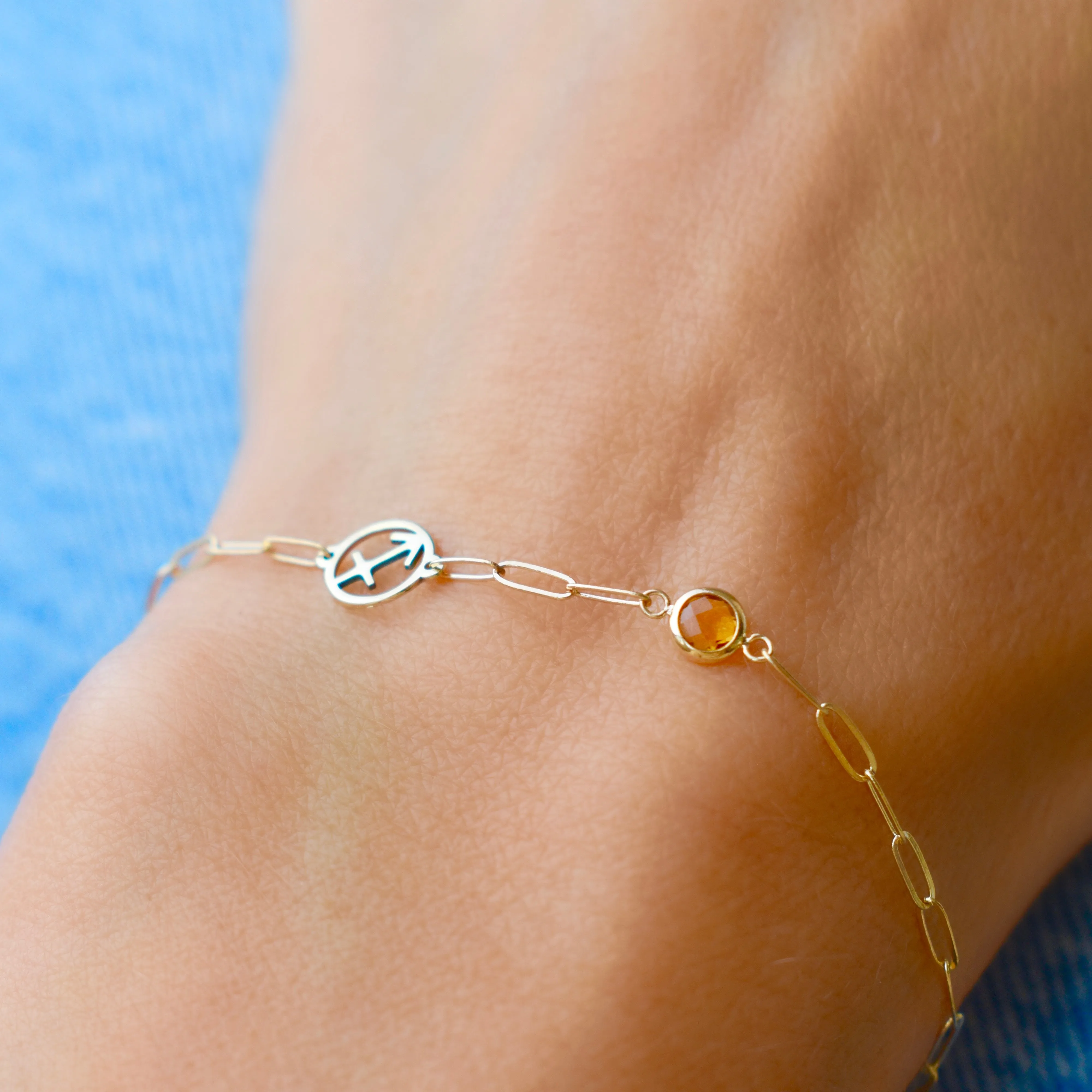 Sagittarius & Birthstone Bracelet on Adelaide Mini in 14k Gold sold by Haverhill product image thumbnail 3