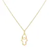 Hamsa Pendant with Classic Chain in 14k Gold sold by Haverhill