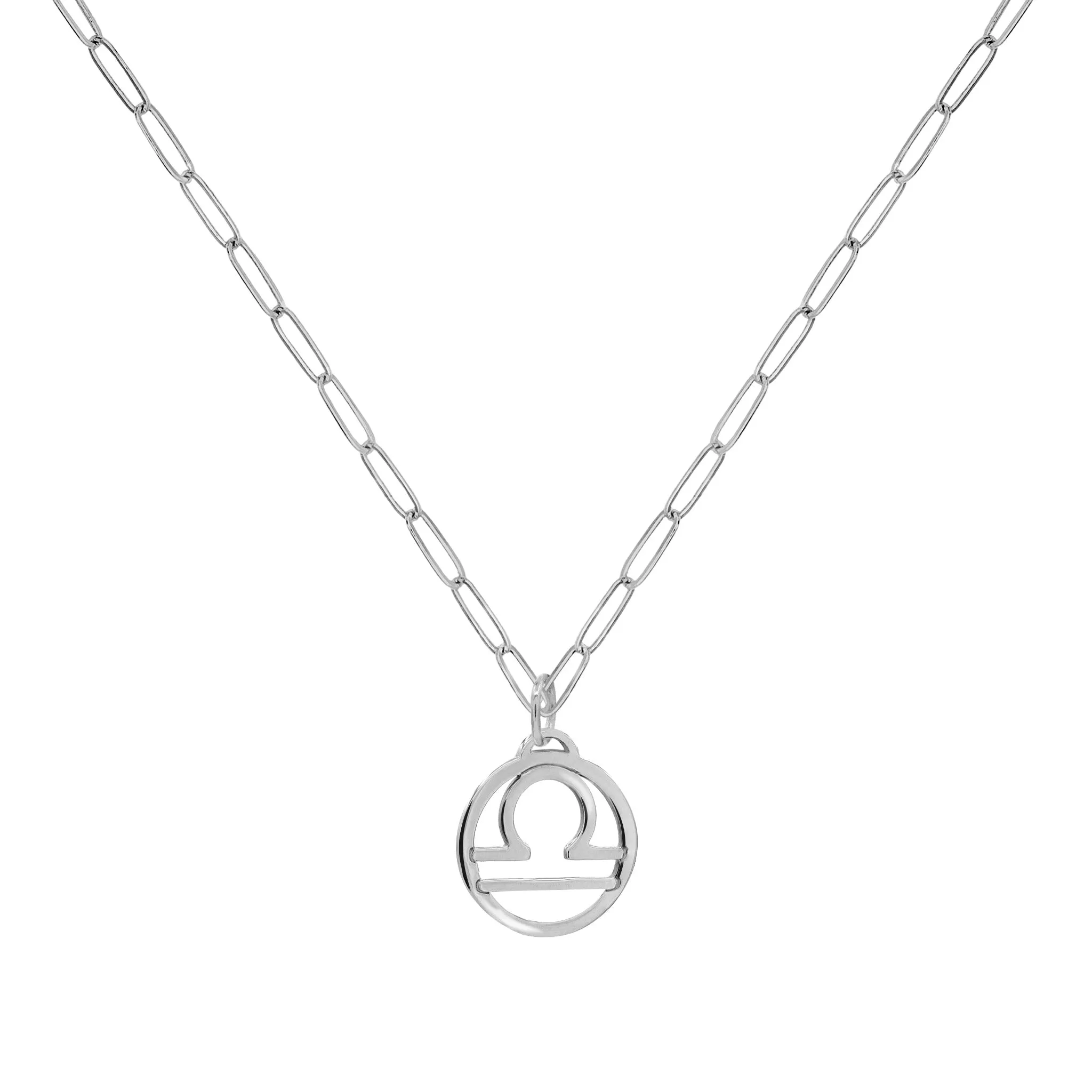 Flat Libra Pendant with Adelaide Mini Chain in 14k Gold sold by Haverhill product image thumbnail 4