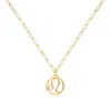Flat Leo Pendant with Adelaide Mini Chain in 14k Gold sold by Haverhill